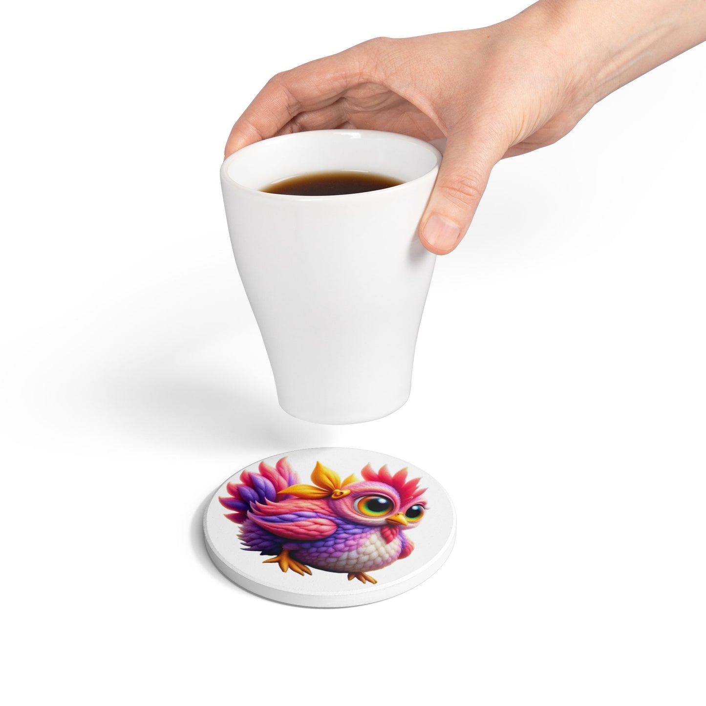 Ceramic Coaster, Chicken Pea, Unique Coaster Designs, Cool Gifts