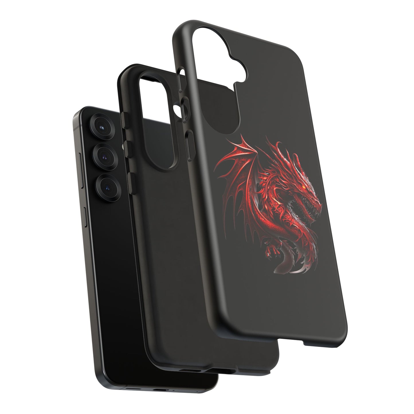 Red Dragon Phone Case, Fantasy Case, Tough Phone Cover, Gift for Gamers, Dragon Lover, Unique Mobile Accessory