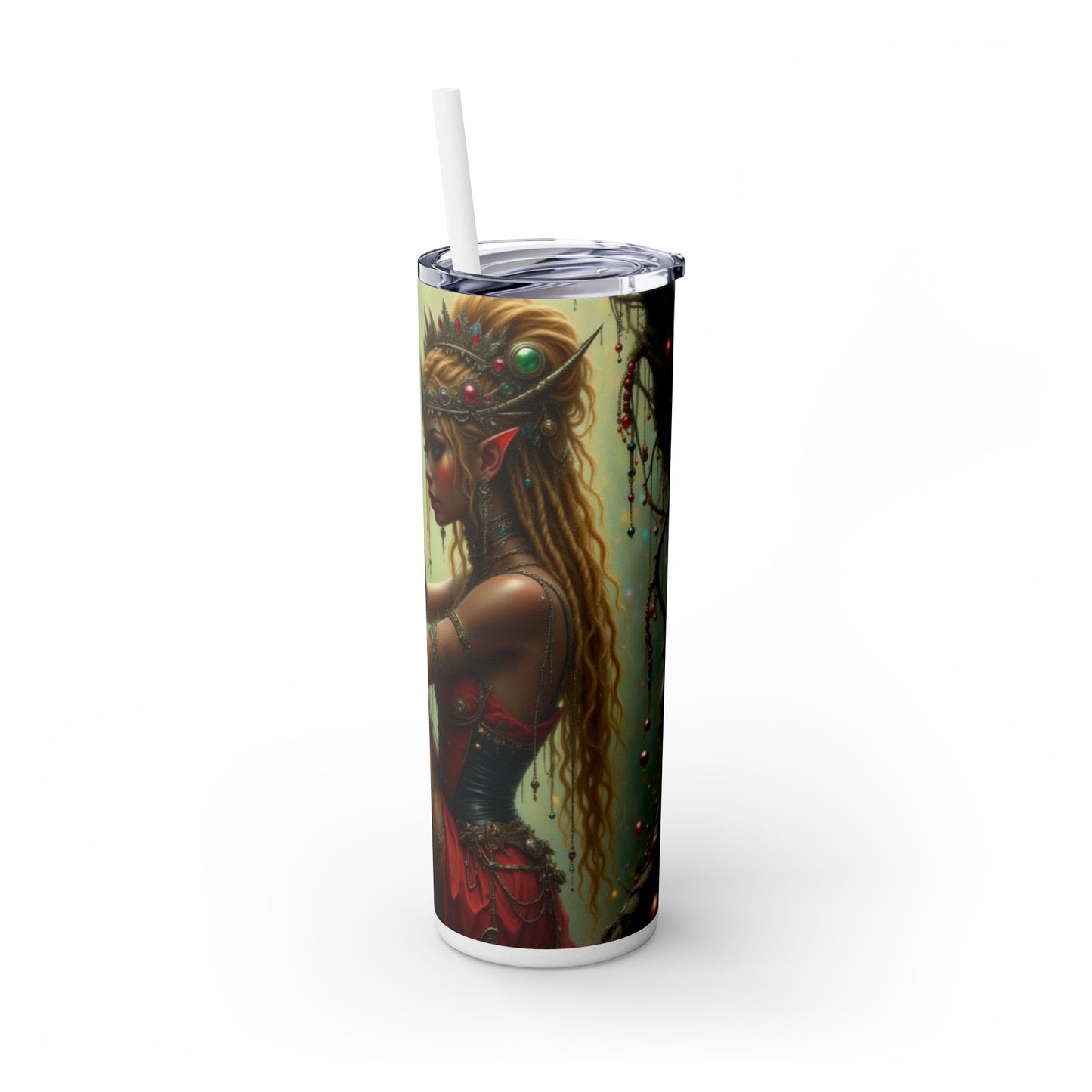 Festive Skinny Tumbler with Straw, 20oz - Holiday Drinkware, Christmas Gift, Seasonal Decor, Eco-Friendly Beverage Container, Unique [...]