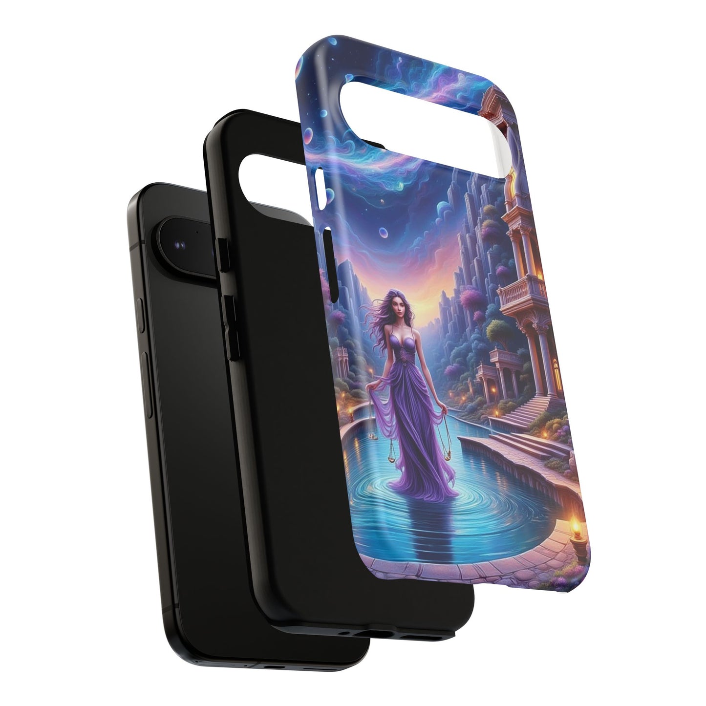 Celestial Fantasy Phone Case, Tough Case for Dreamers, Galaxy Design, Gift for Her, Magical Phone Accessory