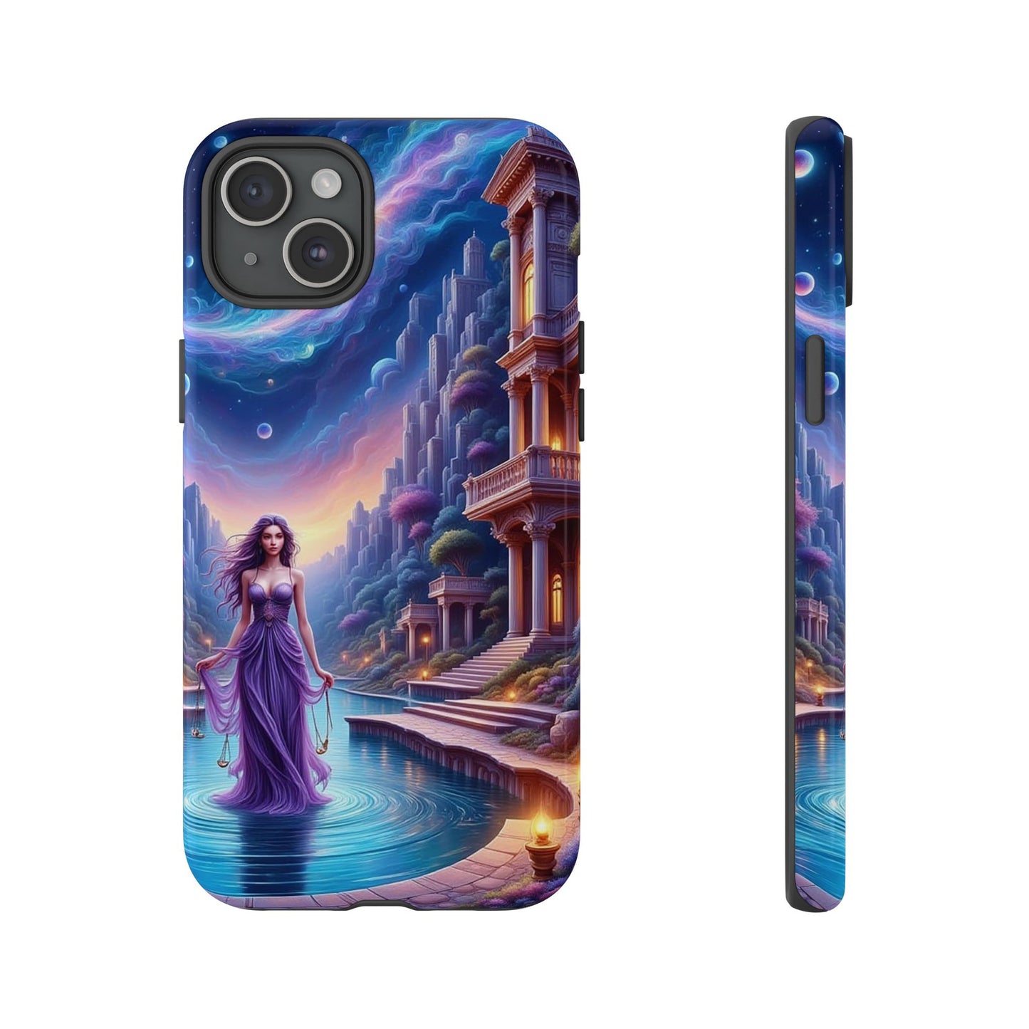 Celestial Fantasy Phone Case, Tough Case for Dreamers, Galaxy Design, Gift for Her, Magical Phone Accessory