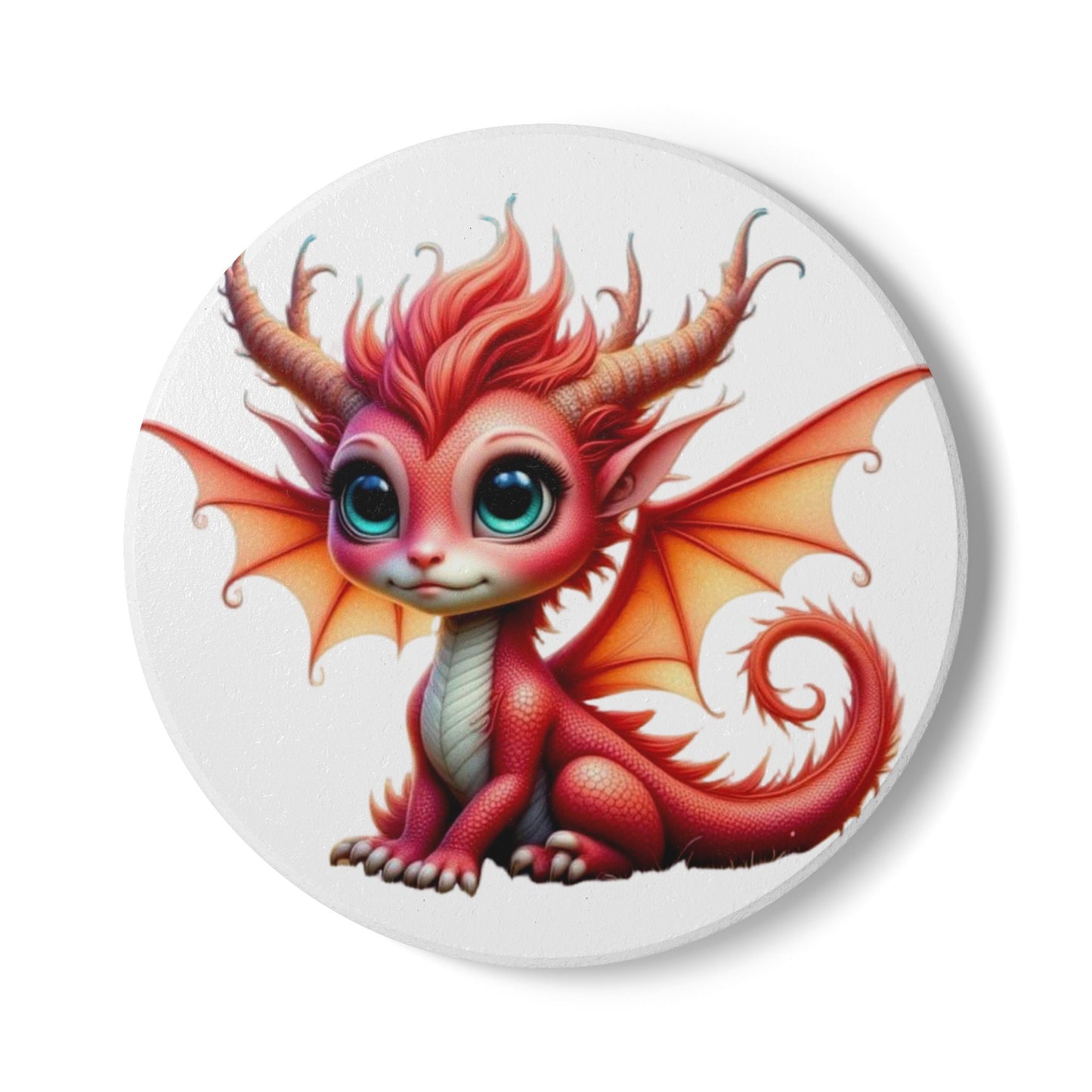Ceramic Coaster, Baby Dragon China, Unique Gifts, Cool Designs