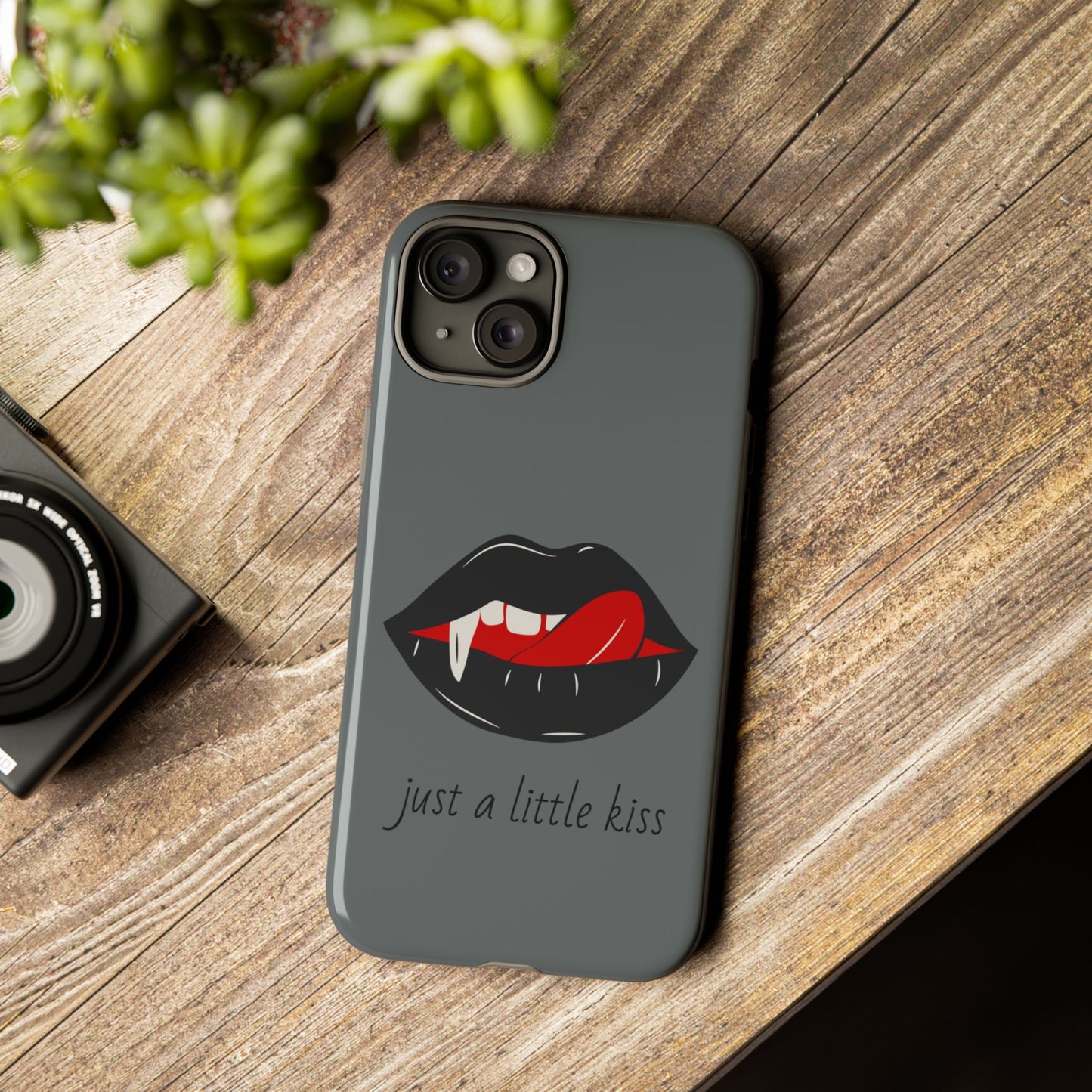 Vampire Lip Phone Case, Edgy Tech Accessories, Halloween Gifts, Goth Aesthetic, Quirky Cell Phone Cover