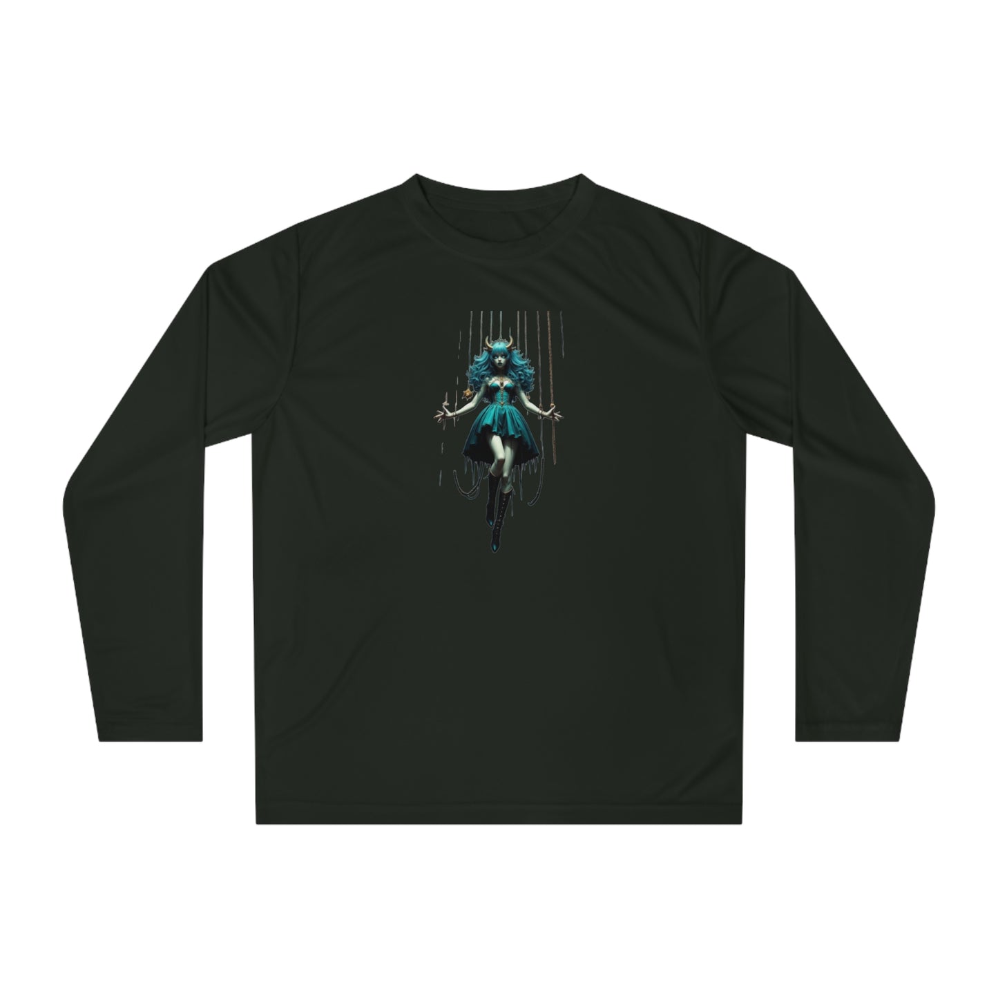 Vibrant Graphic Performance Long Sleeve Shirt - Demon Girl, Casual Wear, Gift, Birthday, Fitness Enthusiasts, Unique Design