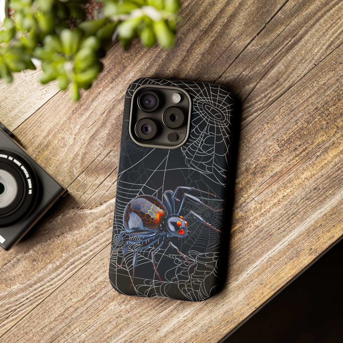 Spider Web Phone Case - Tough Cases for Halloween, Spooky Decor, Gift for Teens, Gothic Style, Unique Customizable Covers