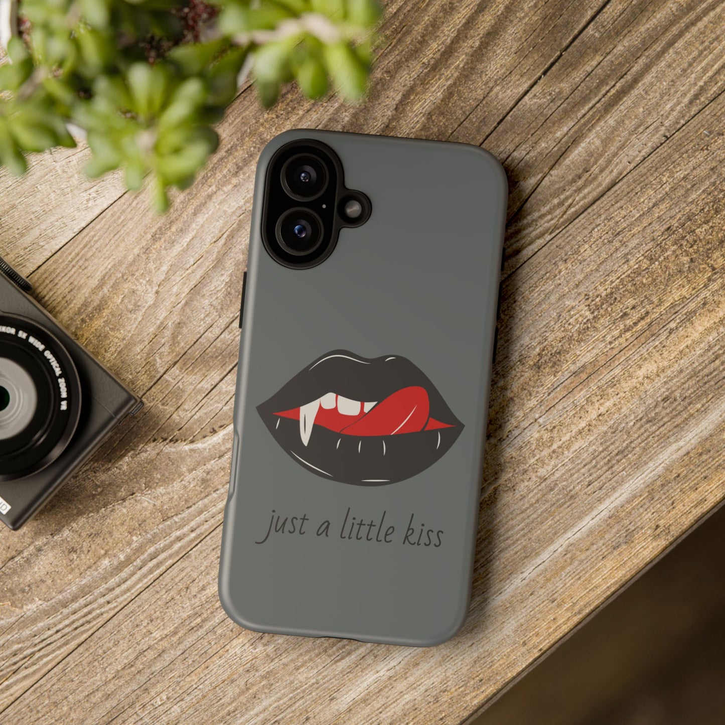 Vampire Lip Phone Case, Edgy Tech Accessories, Halloween Gifts, Goth Aesthetic, Quirky Cell Phone Cover