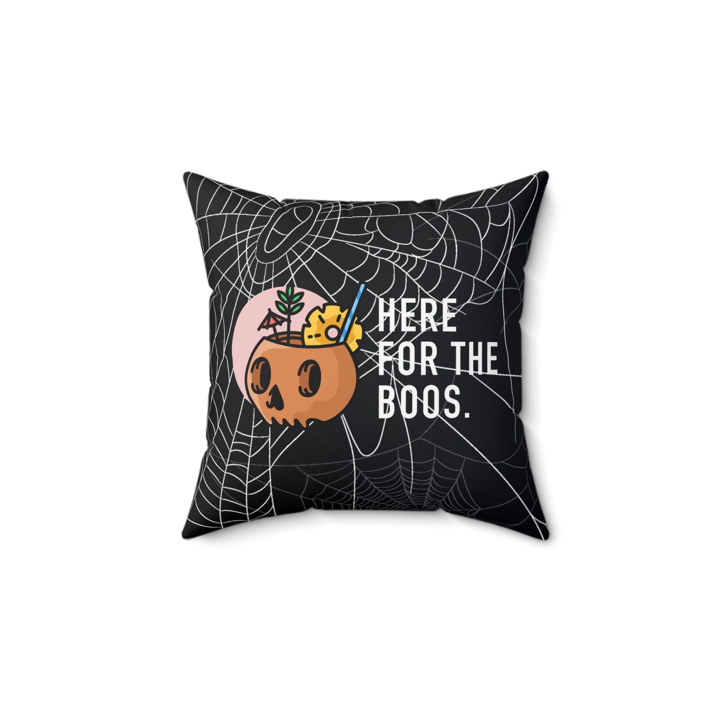 Halloween-Themed Square Pillow, Cozy Decor for Spooky Season, Home Accent for Fall Celebrations, 'Here for the Boos' Design, Gift for [...]