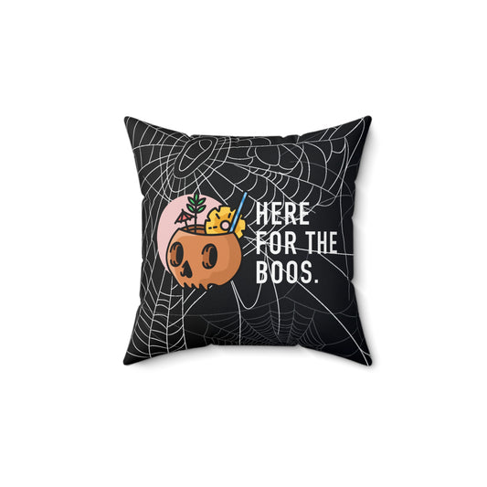 Halloween-Themed Square Pillow, Cozy Decor for Spooky Season, Home Accent for Fall Celebrations, 'Here for the Boos' Design, Gift for [...]