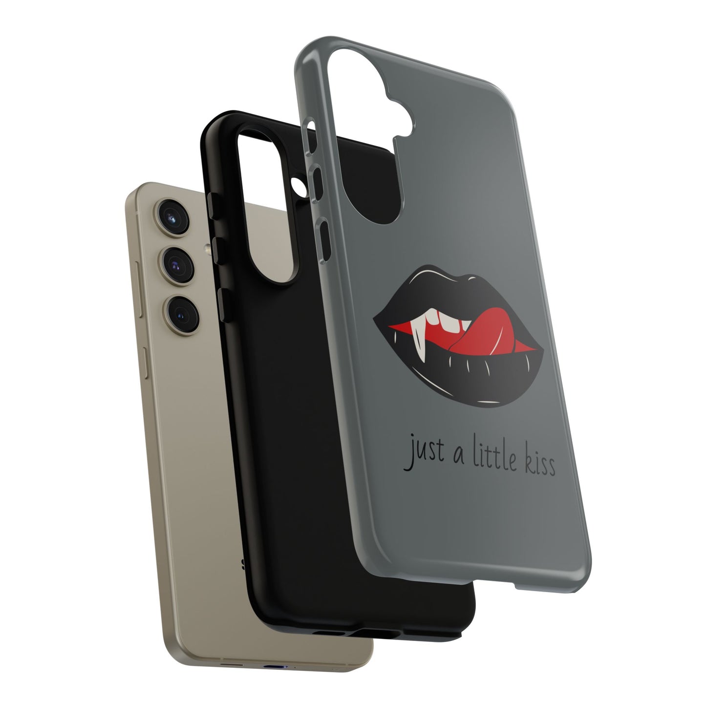 Vampire Lip Phone Case, Edgy Tech Accessories, Halloween Gifts, Goth Aesthetic, Quirky Cell Phone Cover