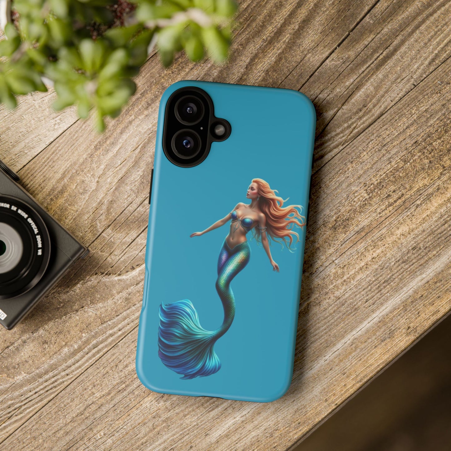 Mermaid Phone Case, Tough Phone Cover, Ocean Lover Gift, Cute Mermaid Accessory, Summer Vibes Case