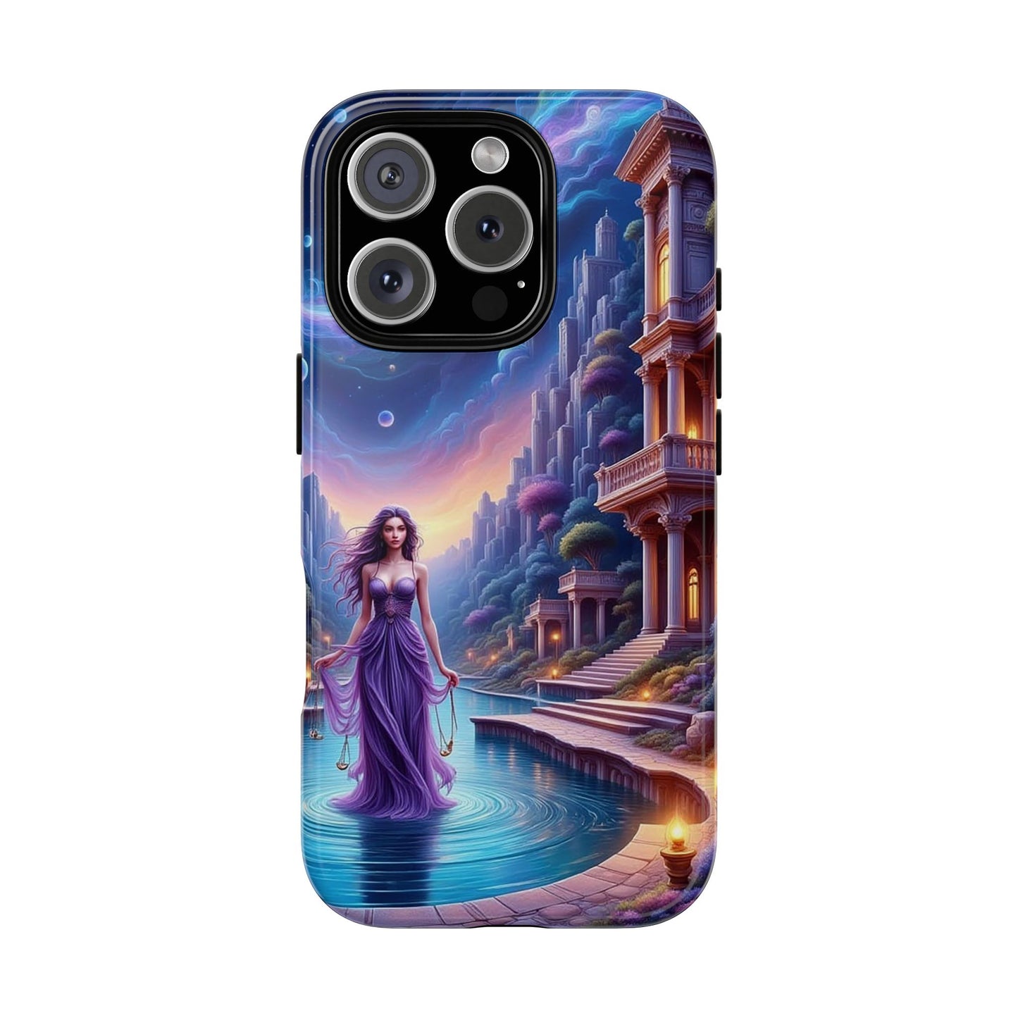 Celestial Fantasy Phone Case, Tough Case for Dreamers, Galaxy Design, Gift for Her, Magical Phone Accessory