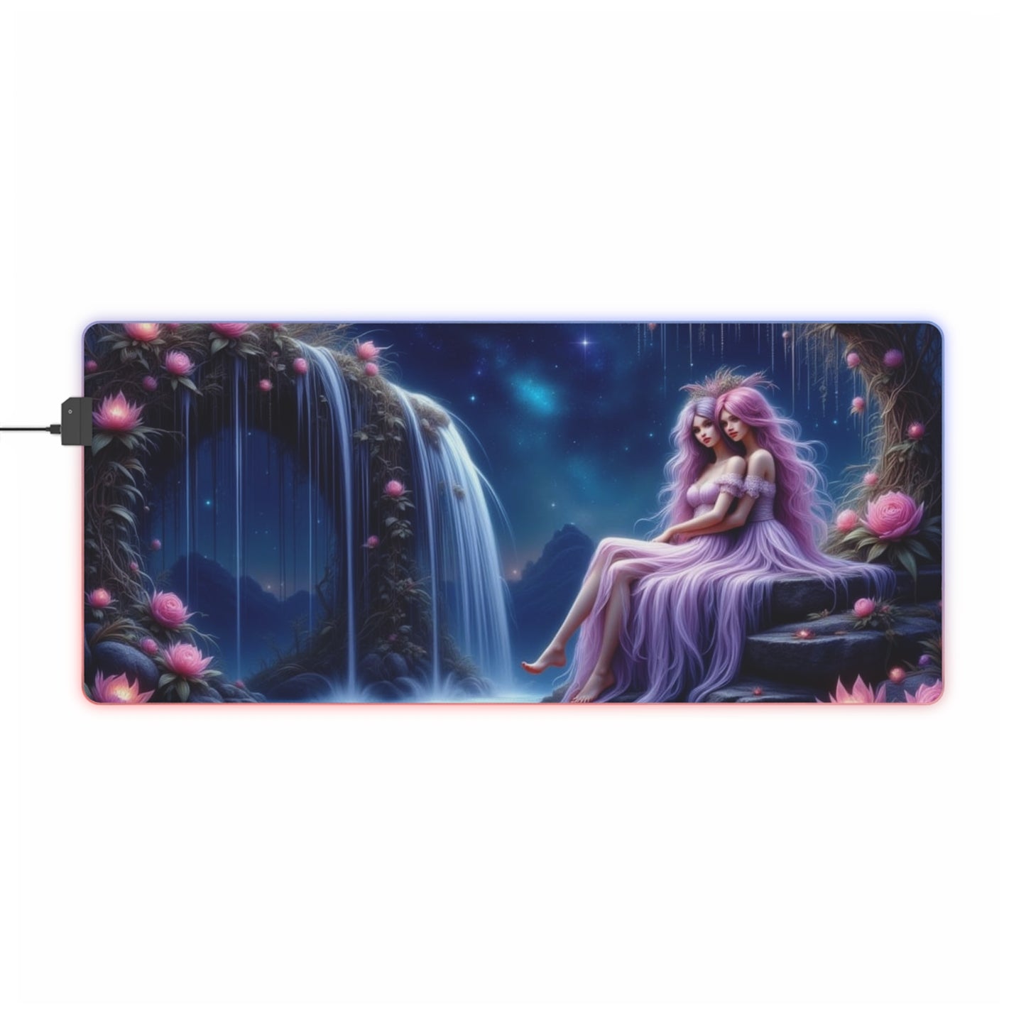 LED Enchanting Gaming Mouse Pad - Fantasy Art, Gaming Setup Decor, Desk Accessory, Gift for Gamers, Online Streaming