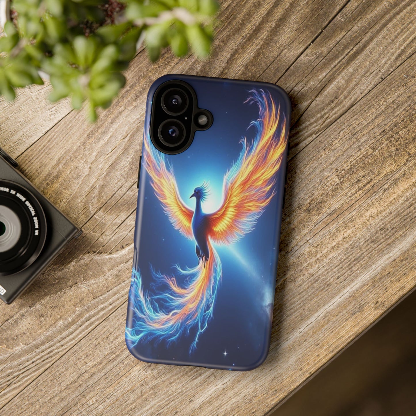 Phoenix Tough Case, Blue Bird Phone Case, Fantasy Designs, Space theme