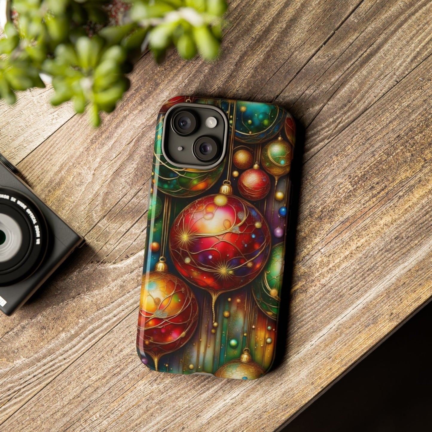 Colorful Holiday Phone Case, Festive Smartphone Cover, Christmas Gift, Artistic Phone Protector, Unique Holiday Accessory