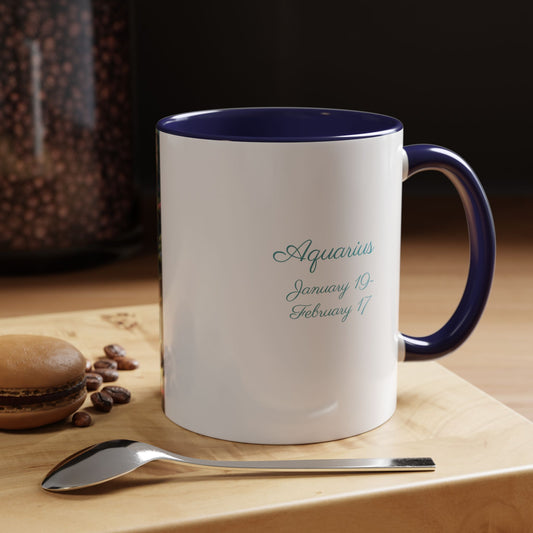 Astrology Aquarius, Accent Coffee Mug - 11oz and 15oz