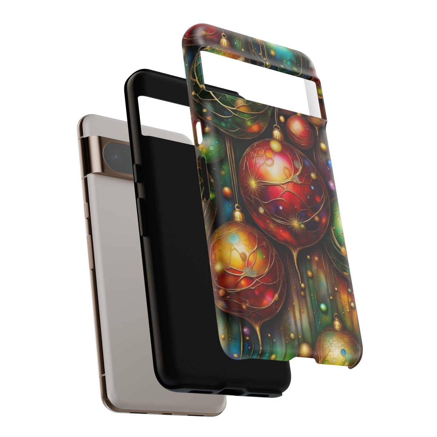 Colorful Holiday Phone Case, Festive Smartphone Cover, Christmas Gift, Artistic Phone Protector, Unique Holiday Accessory