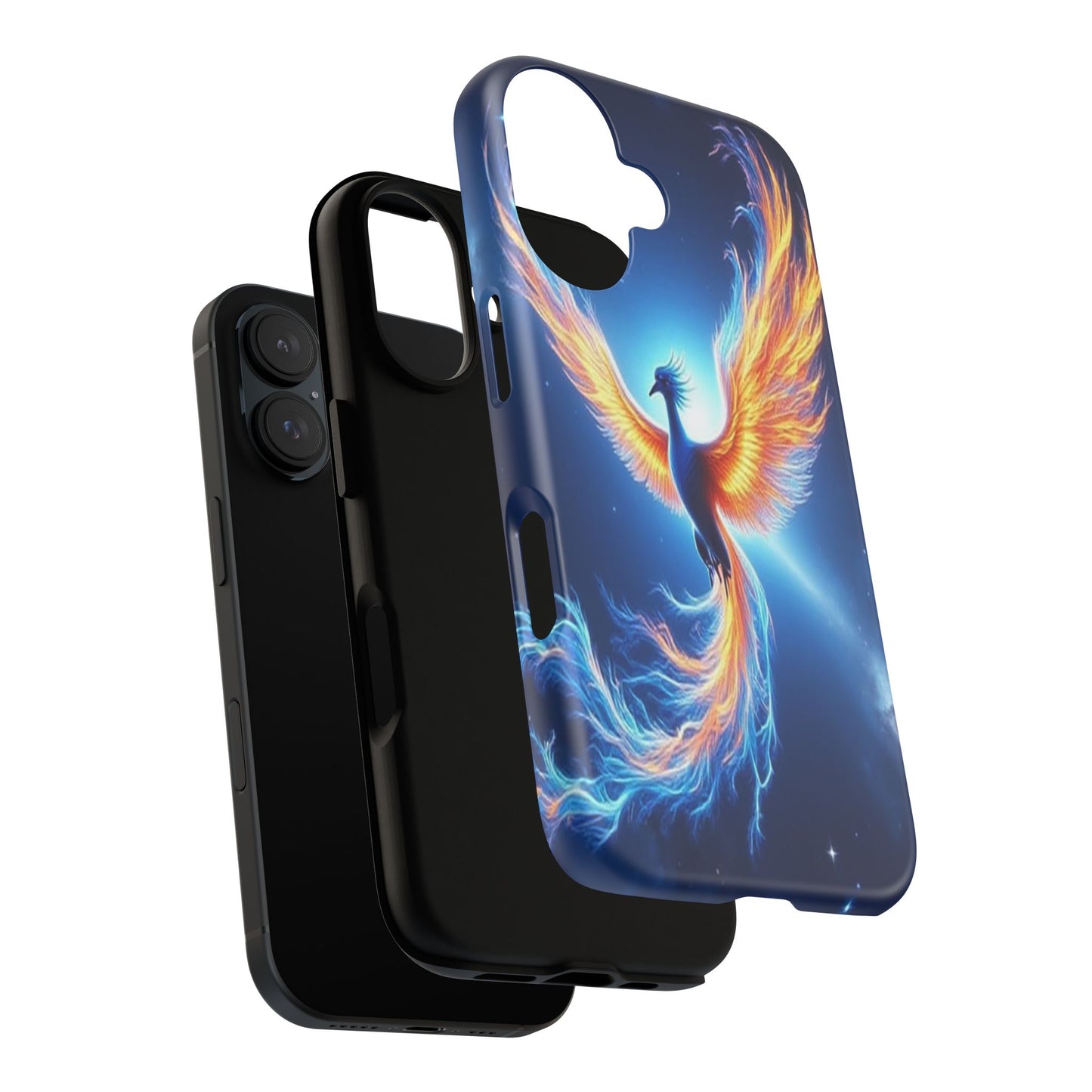 Phoenix Tough Case, Blue Bird Phone Case, Fantasy Designs, Space theme