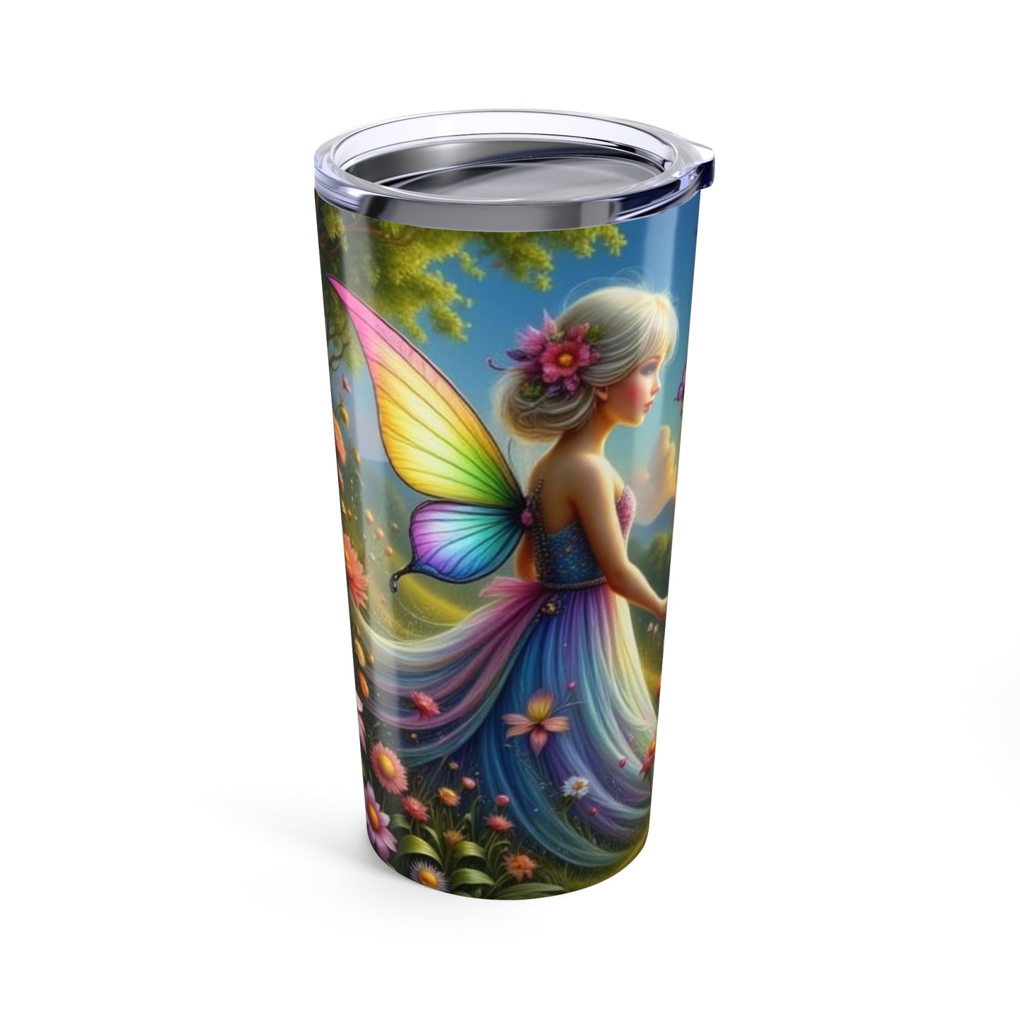 Enchanted Fairy Tumbler 20oz - Dreamy Garden Drinkware, Ideal for Gifts, Spring/Summer, Nature Lovers, Cute Mug, Colorful Travel Cup