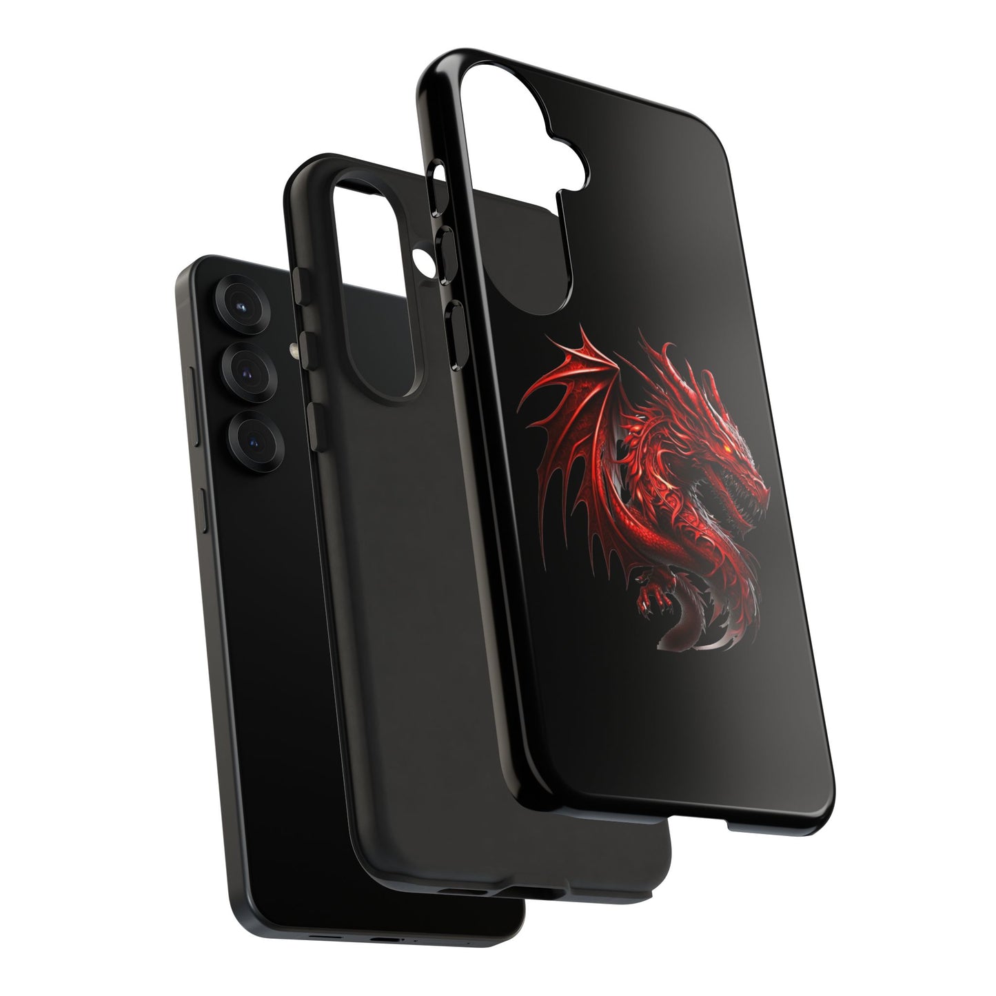 Red Dragon Phone Case, Fantasy Case, Tough Phone Cover, Gift for Gamers, Dragon Lover, Unique Mobile Accessory