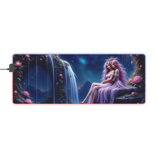 LED Enchanting Gaming Mouse Pad - Fantasy Art, Gaming Setup Decor, Desk Accessory, Gift for Gamers, Online Streaming