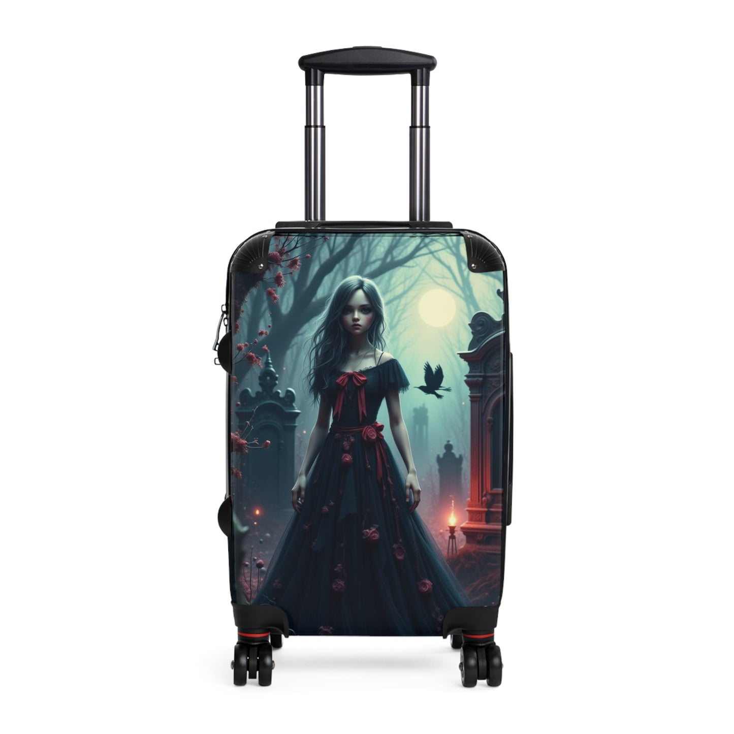 Genevieve Gothic Traveling Suitcase - Haunted Adventure Luggage, Spooky Vampire Vacation Bag, Unique Travel Gear, Halloween Travel Essentials, Dark [...]