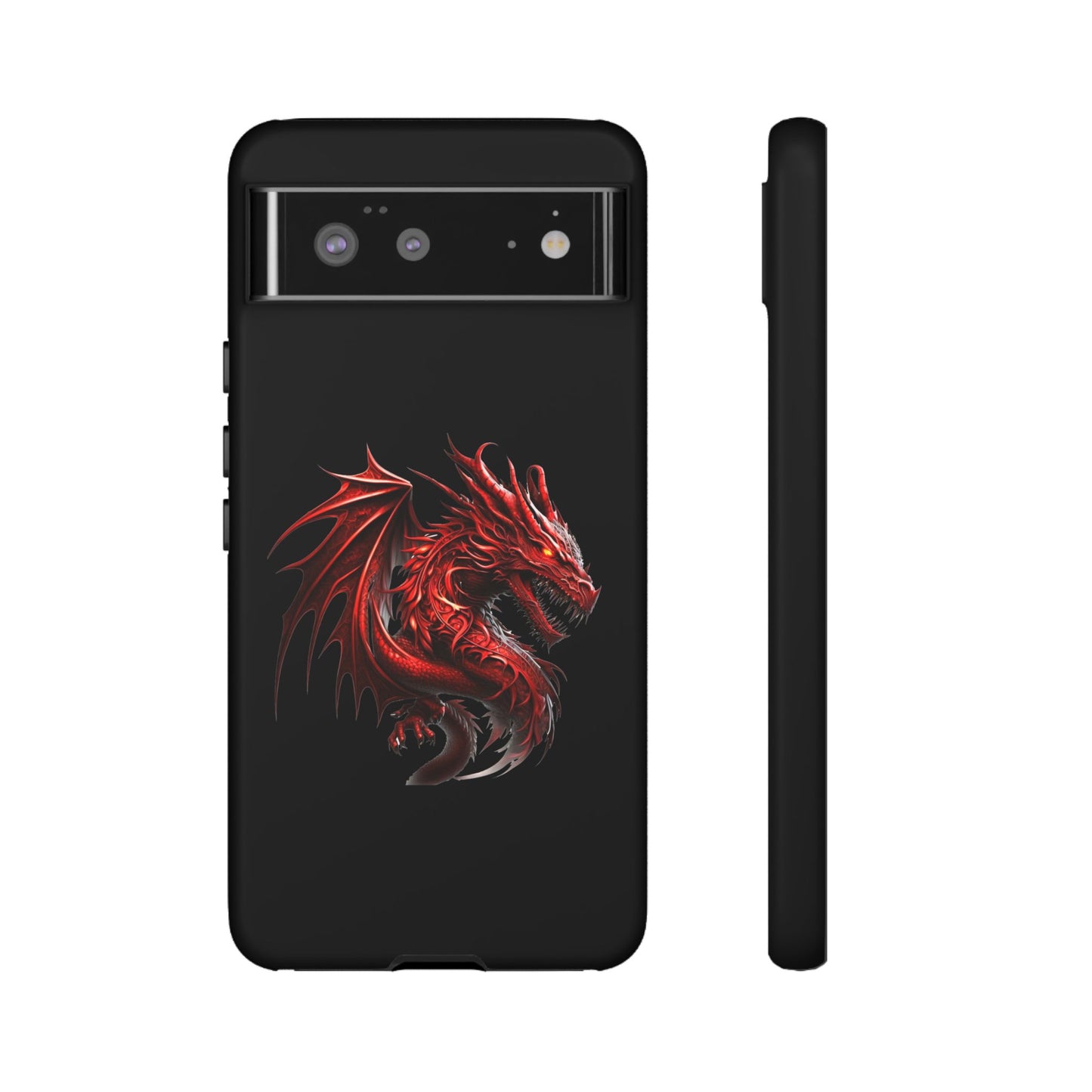 Red Dragon Phone Case, Fantasy Case, Tough Phone Cover, Gift for Gamers, Dragon Lover, Unique Mobile Accessory