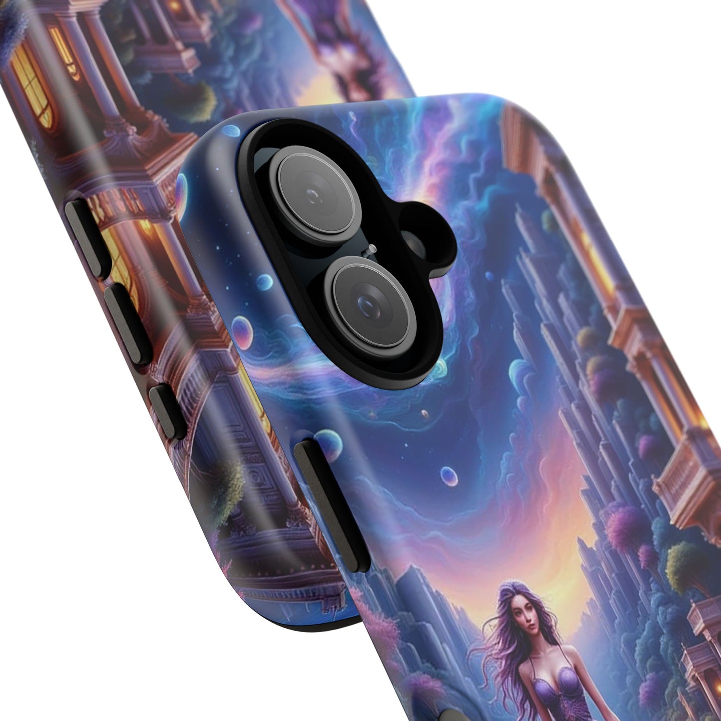 Celestial Fantasy Phone Case, Tough Case for Dreamers, Galaxy Design, Gift for Her, Magical Phone Accessory