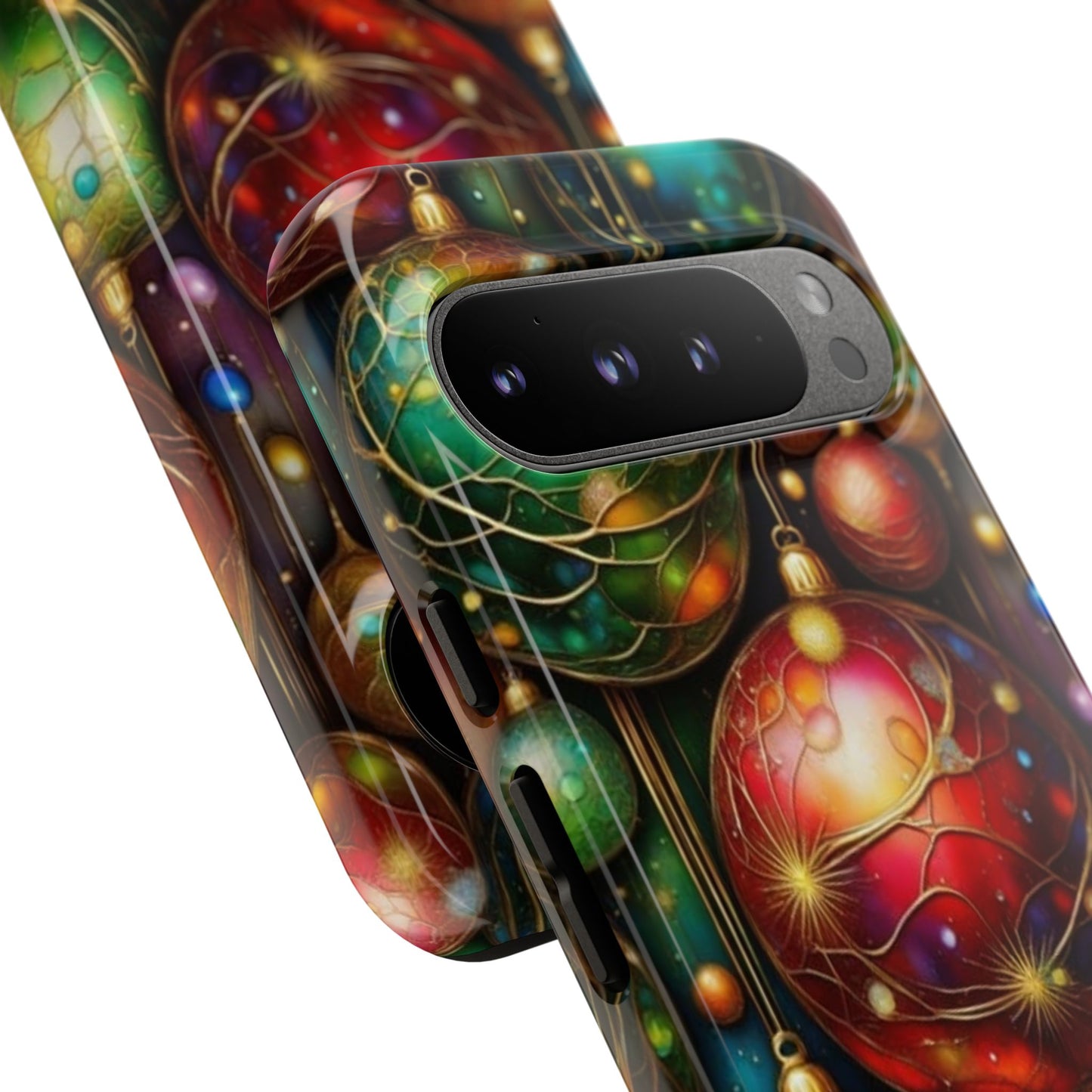 Colorful Holiday Phone Case, Festive Smartphone Cover, Christmas Gift, Artistic Phone Protector, Unique Holiday Accessory