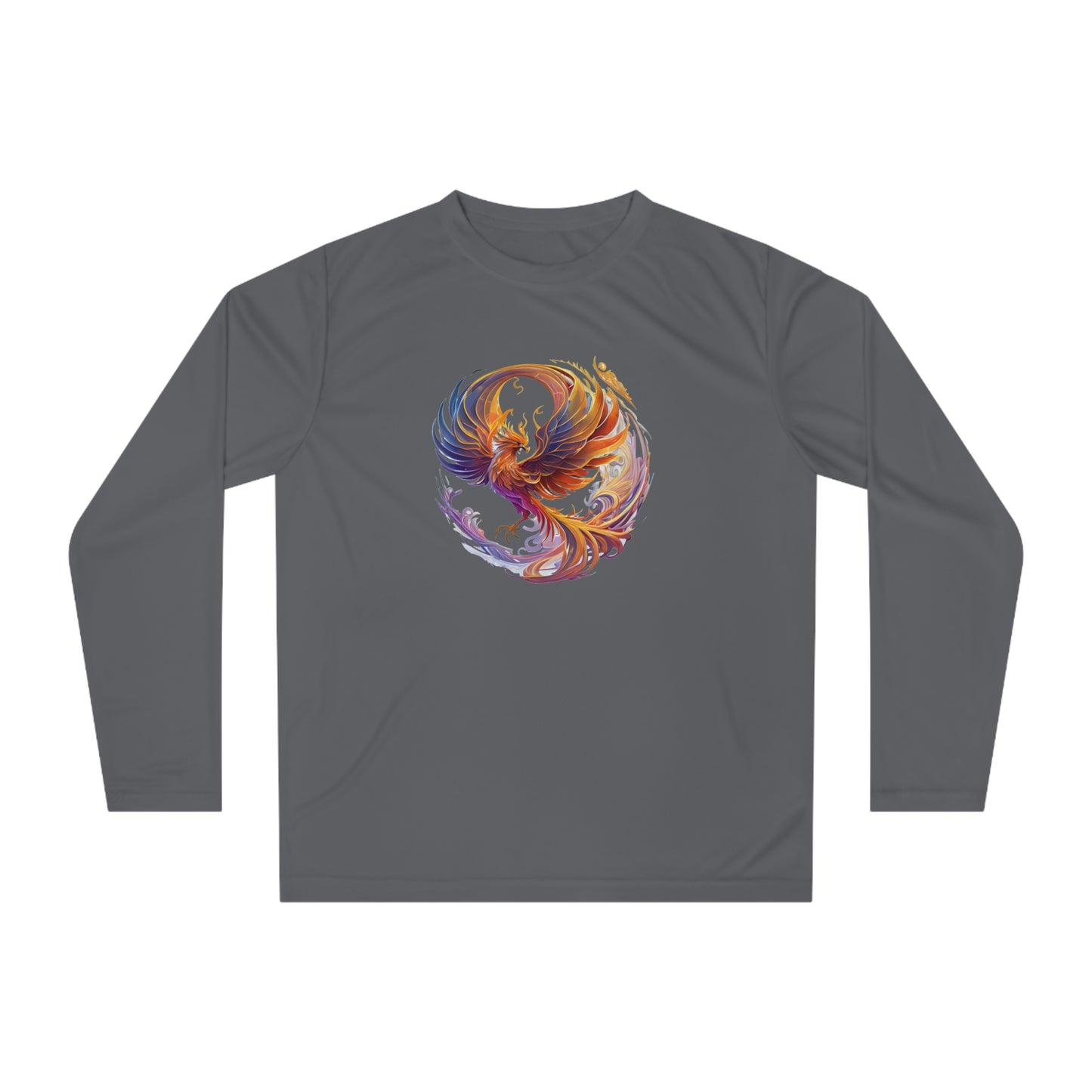 Phoenix Spirit Unisex Performance Long Sleeve Shirt | Ideal for Activewear, Fitness, Casual Use, Running, Gift for Workout Enthusiasts