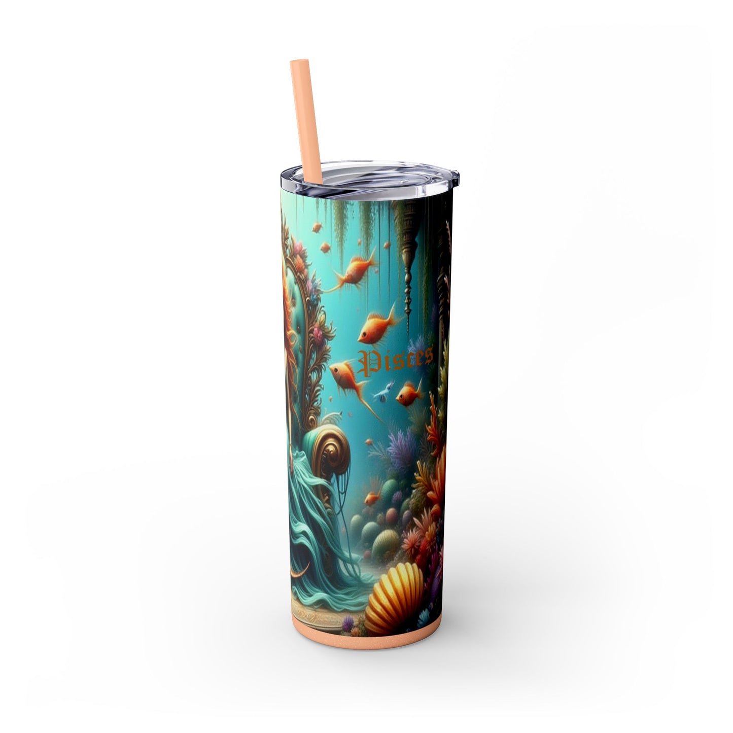 Zodiac Pisces Tumbler with Straw, 20oz