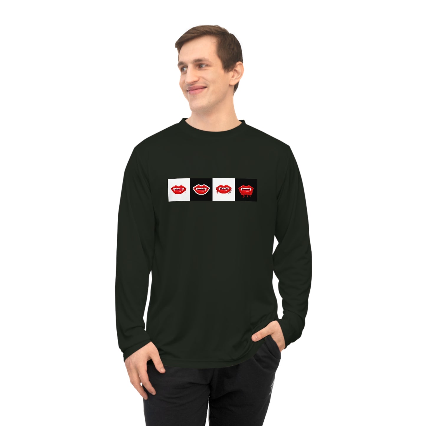 Unisex Long Sleeve Shirt - Kiss Me Like A Vampire | Halloween Apparel, Gift for Her, Spooky Fashion, Casual Wear, Trendy Shirt