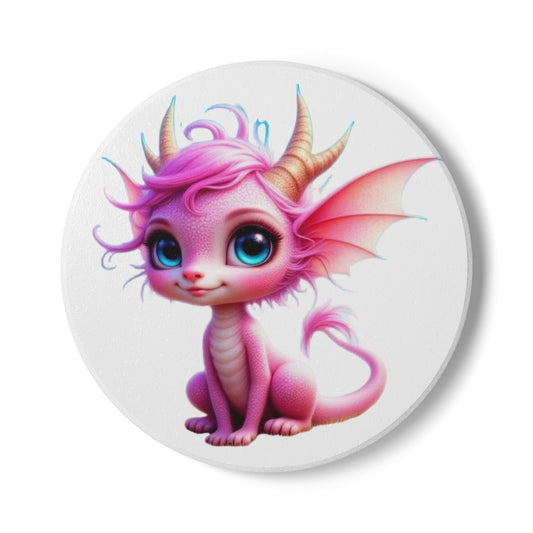 Ceramic Coaster, Baby Dragon Sakura, Unique Gifts, Cool Designs