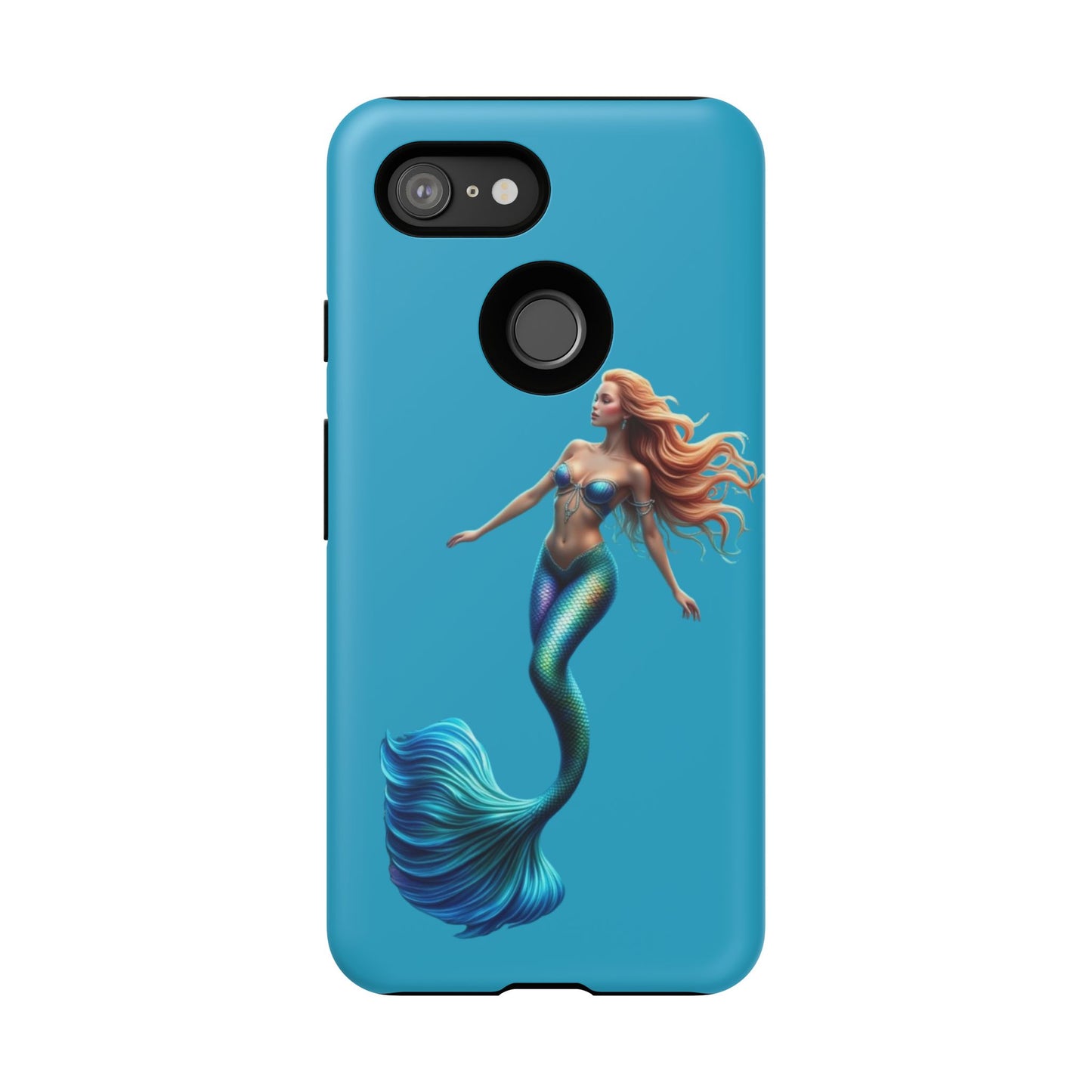 Mermaid Phone Case, Tough Phone Cover, Ocean Lover Gift, Cute Mermaid Accessory, Summer Vibes Case