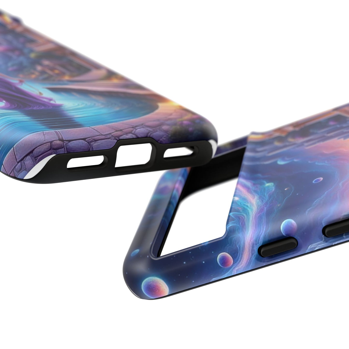 Celestial Fantasy Phone Case, Tough Case for Dreamers, Galaxy Design, Gift for Her, Magical Phone Accessory