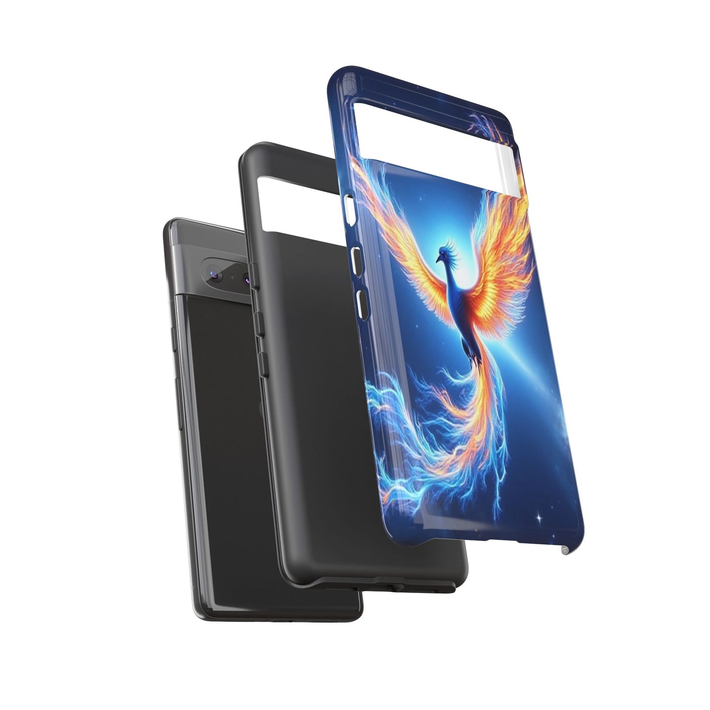 Phoenix Tough Case, Blue Bird Phone Case, Fantasy Designs, Space theme