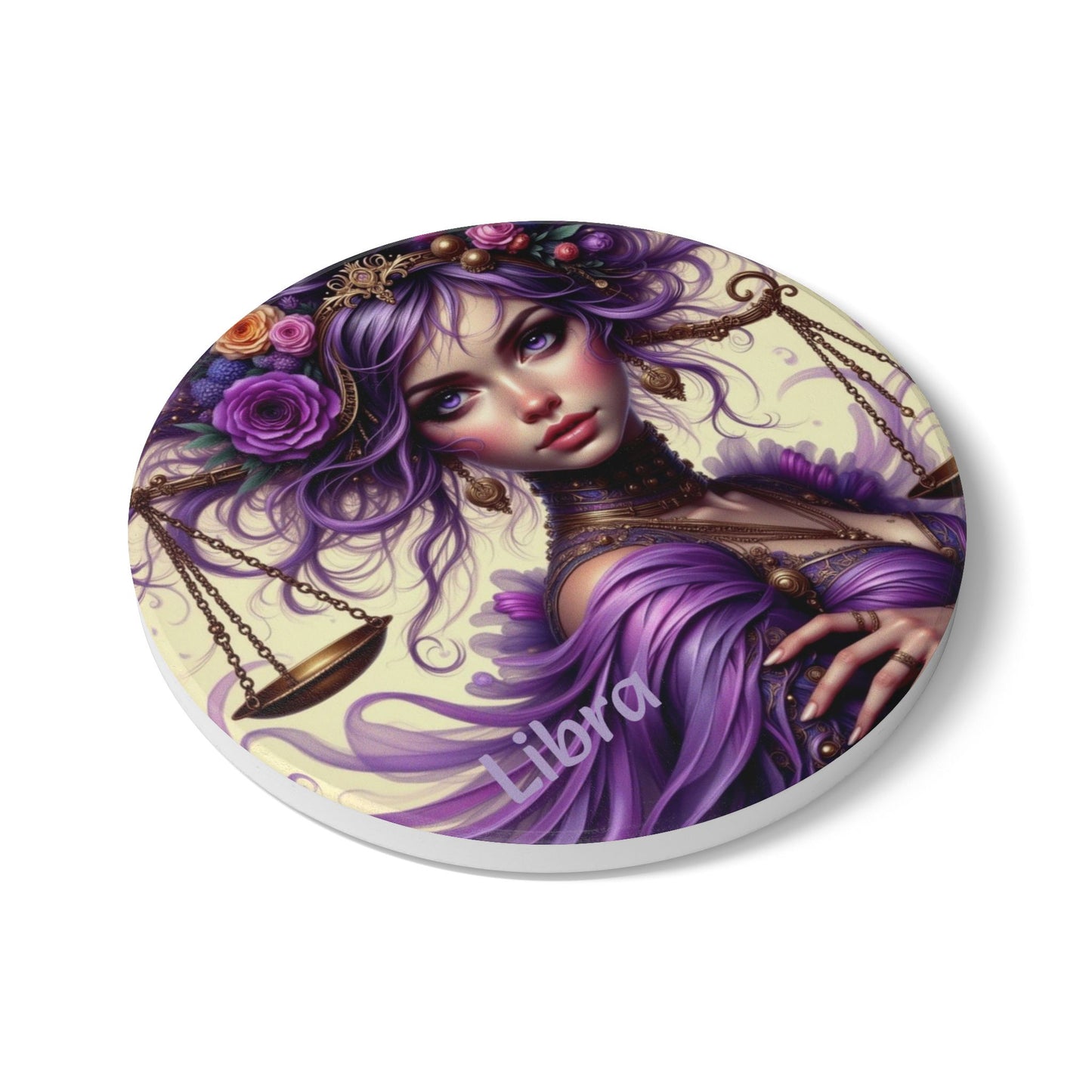 Ceramic Coaster, Zodiac Libra, Astrology, Signs, Unique Designs