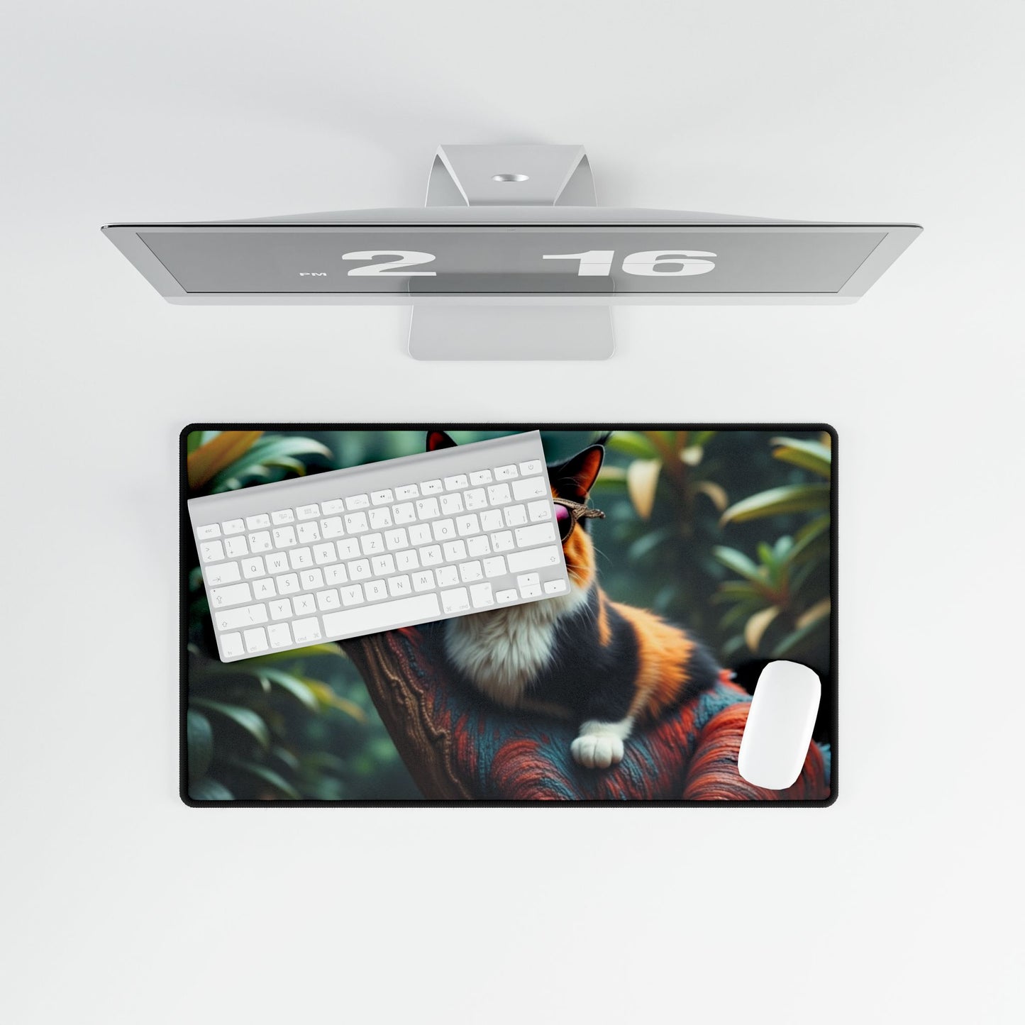 Whimsical Cat & Dinosaur Desk Mat - Princess Doughnut, Crawler Carl Decor, Gaming Accessory, Unique Gift for Cat Lovers, Home Office Essentials, Playful [...]