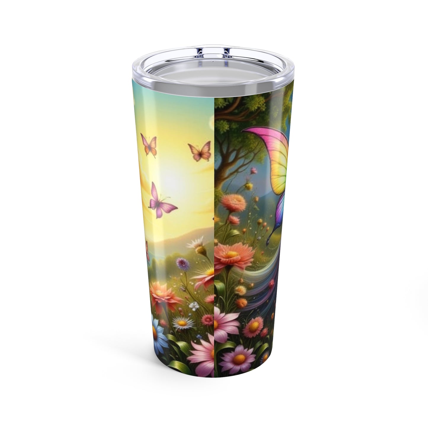 Enchanted Fairy Tumbler 20oz - Dreamy Garden Drinkware, Ideal for Gifts, Spring/Summer, Nature Lovers, Cute Mug, Colorful Travel Cup