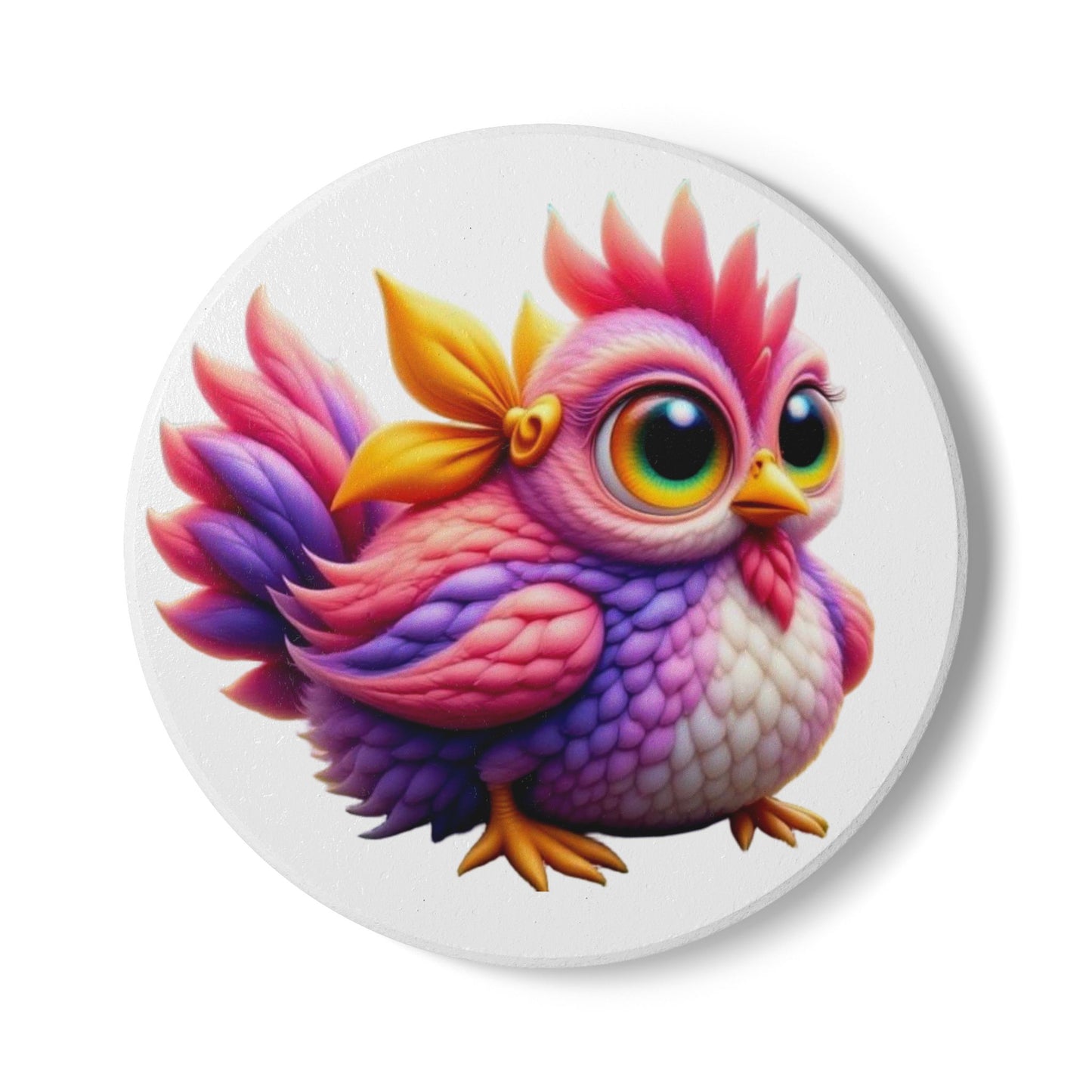 Ceramic Coaster, Chicken Pea, Unique Coaster Designs, Cool Gifts