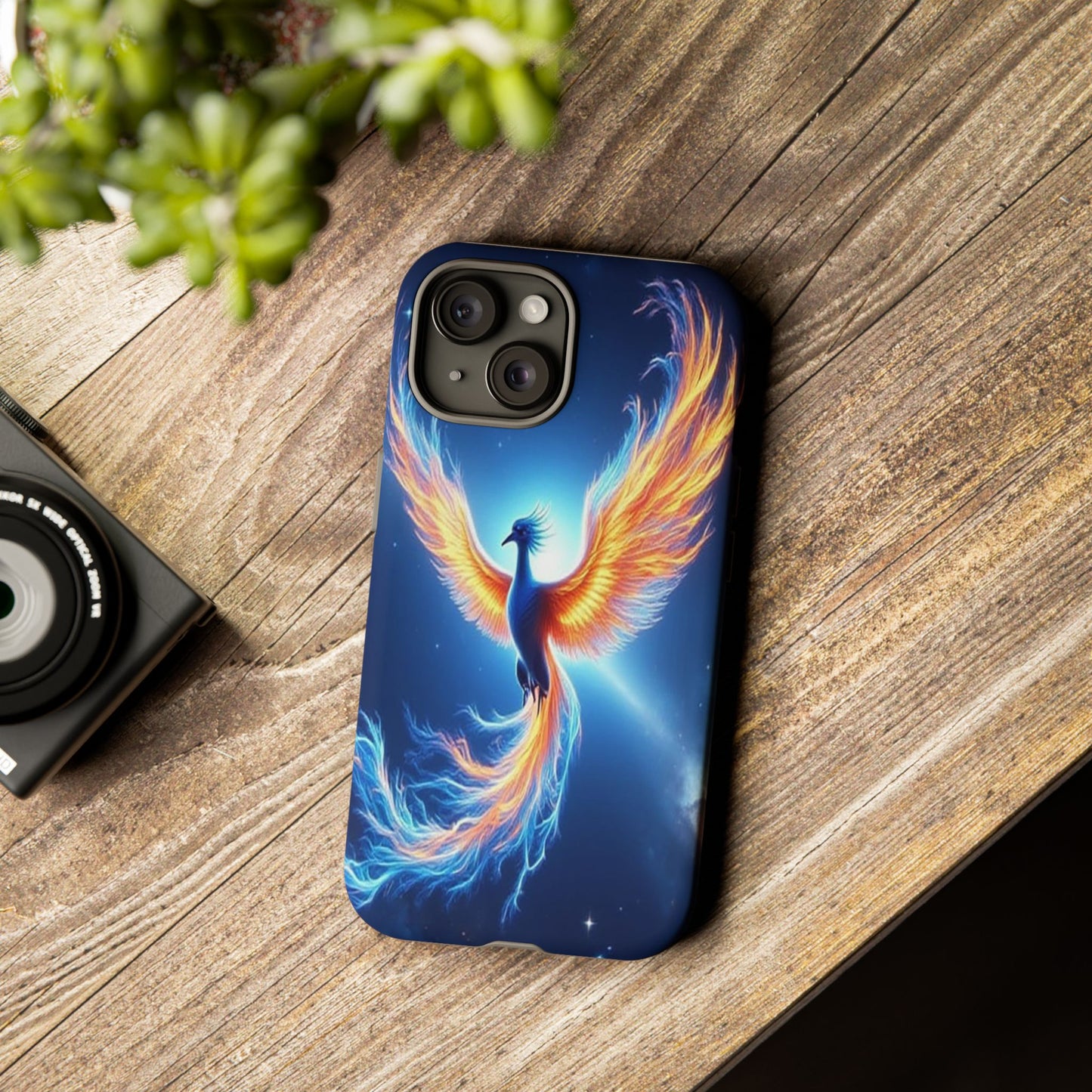 Phoenix Tough Case, Blue Bird Phone Case, Fantasy Designs, Space theme