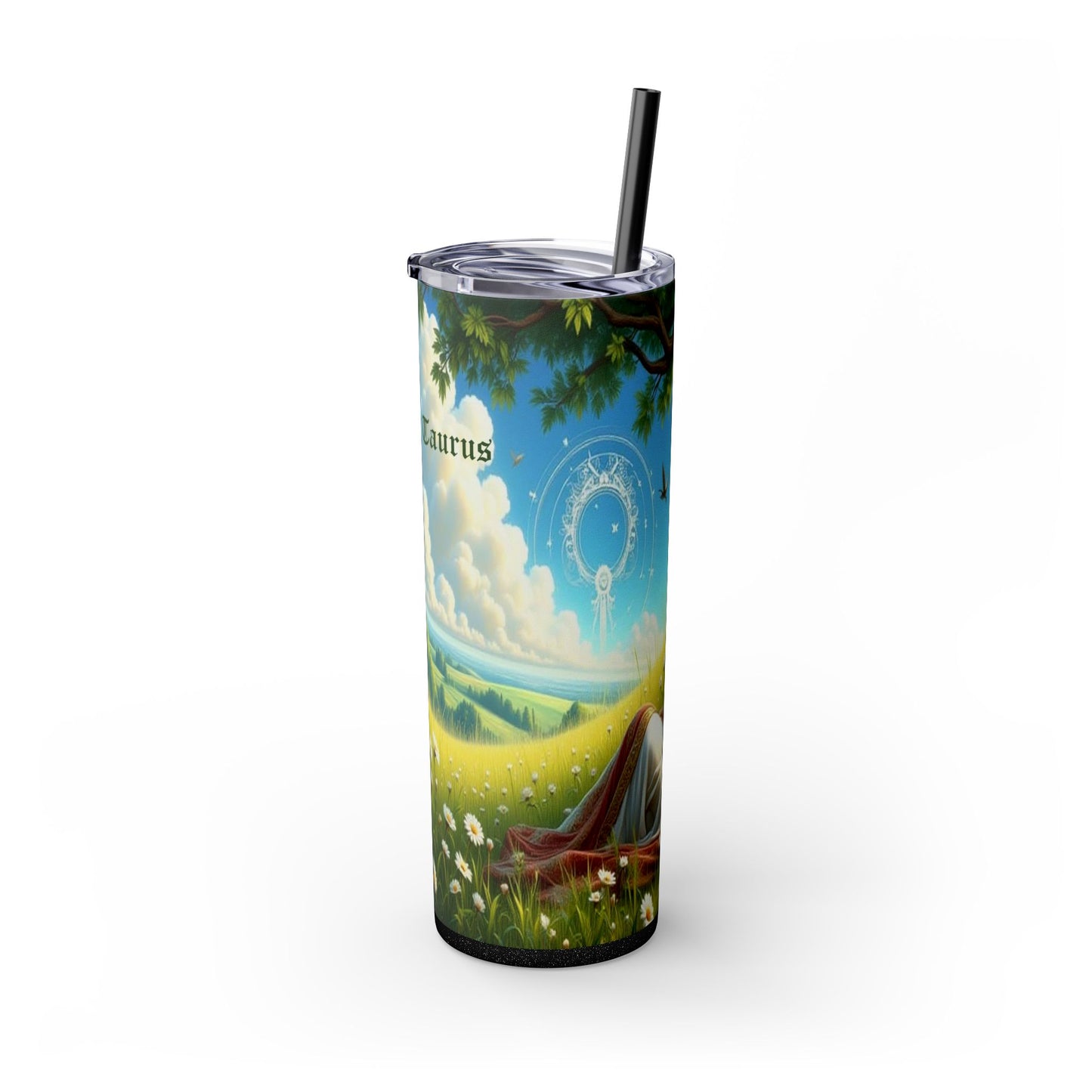 Zodiac Taurus Tumbler with Straw, 20oz