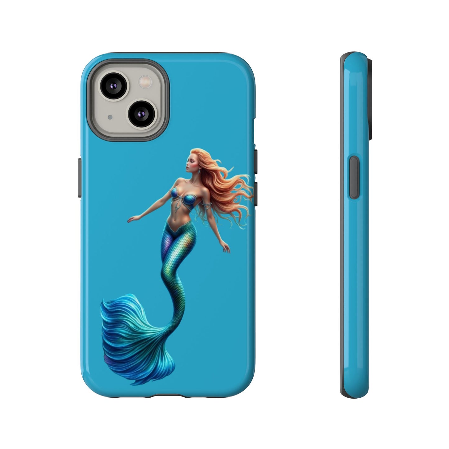 Mermaid Phone Case, Tough Phone Cover, Ocean Lover Gift, Cute Mermaid Accessory, Summer Vibes Case