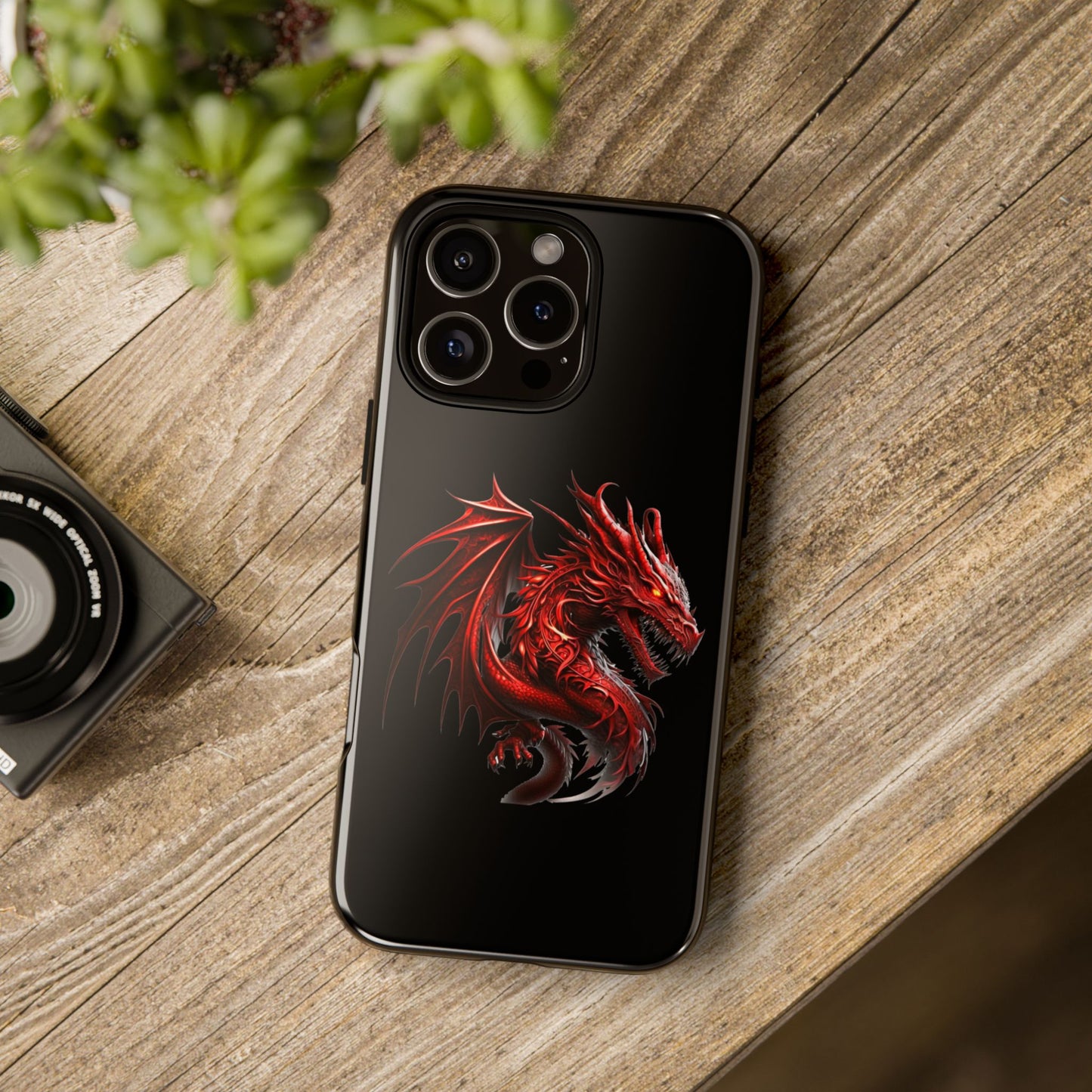 Red Dragon Phone Case, Fantasy Case, Tough Phone Cover, Gift for Gamers, Dragon Lover, Unique Mobile Accessory