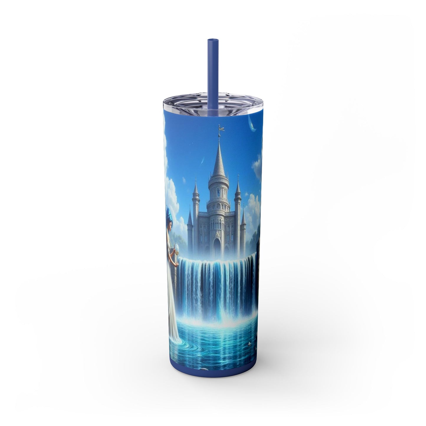 Zodiac Aquarius Tumbler with Straw, 20oz