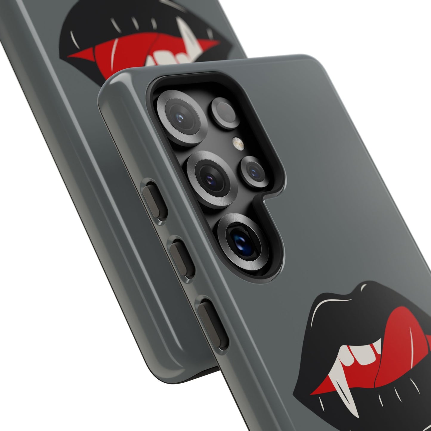 Vampire Lip Phone Case, Edgy Tech Accessories, Halloween Gifts, Goth Aesthetic, Quirky Cell Phone Cover