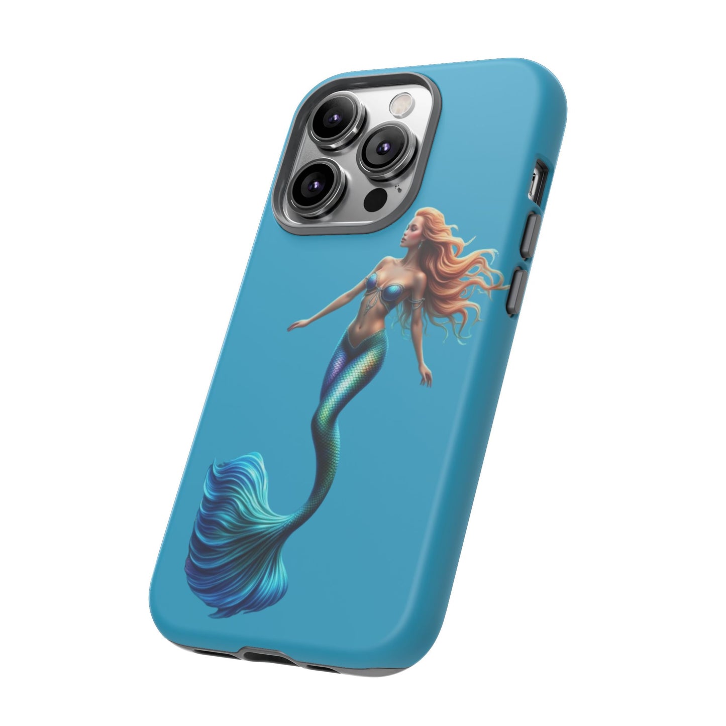 Mermaid Phone Case, Tough Phone Cover, Ocean Lover Gift, Cute Mermaid Accessory, Summer Vibes Case