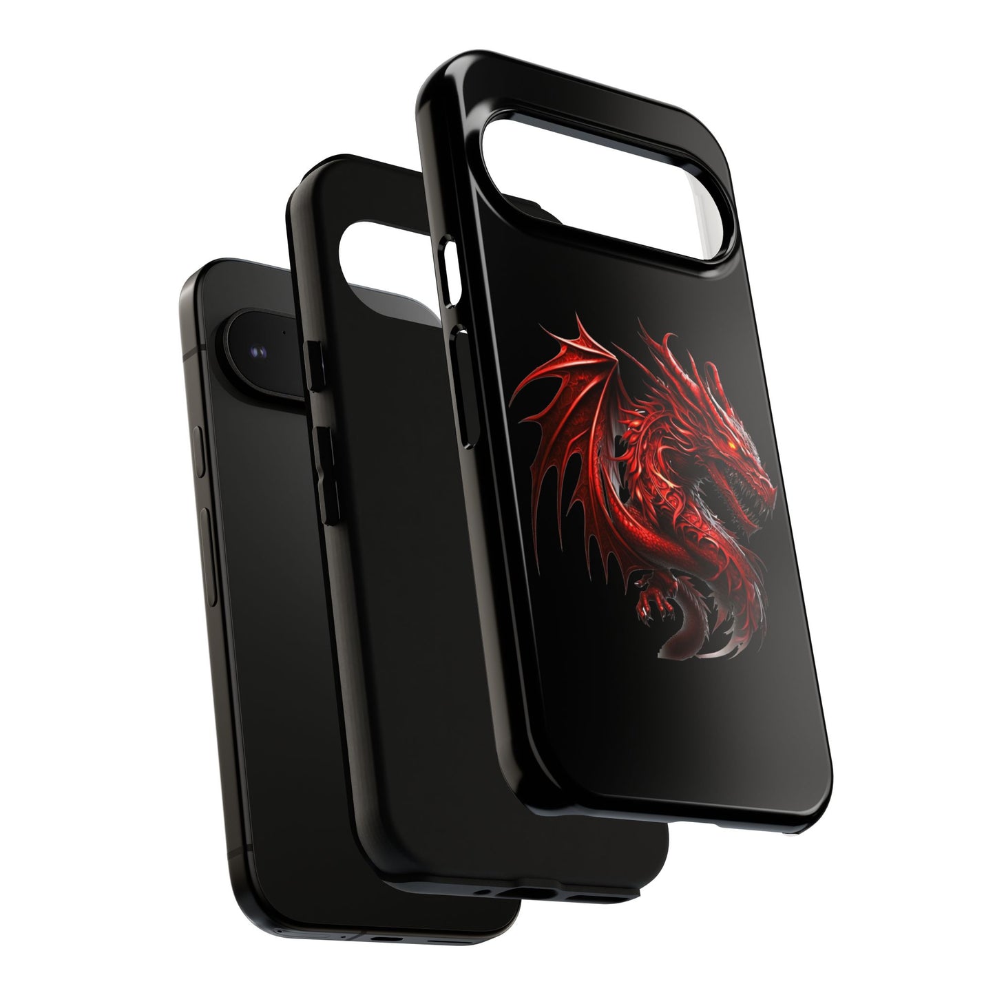 Red Dragon Phone Case, Fantasy Case, Tough Phone Cover, Gift for Gamers, Dragon Lover, Unique Mobile Accessory