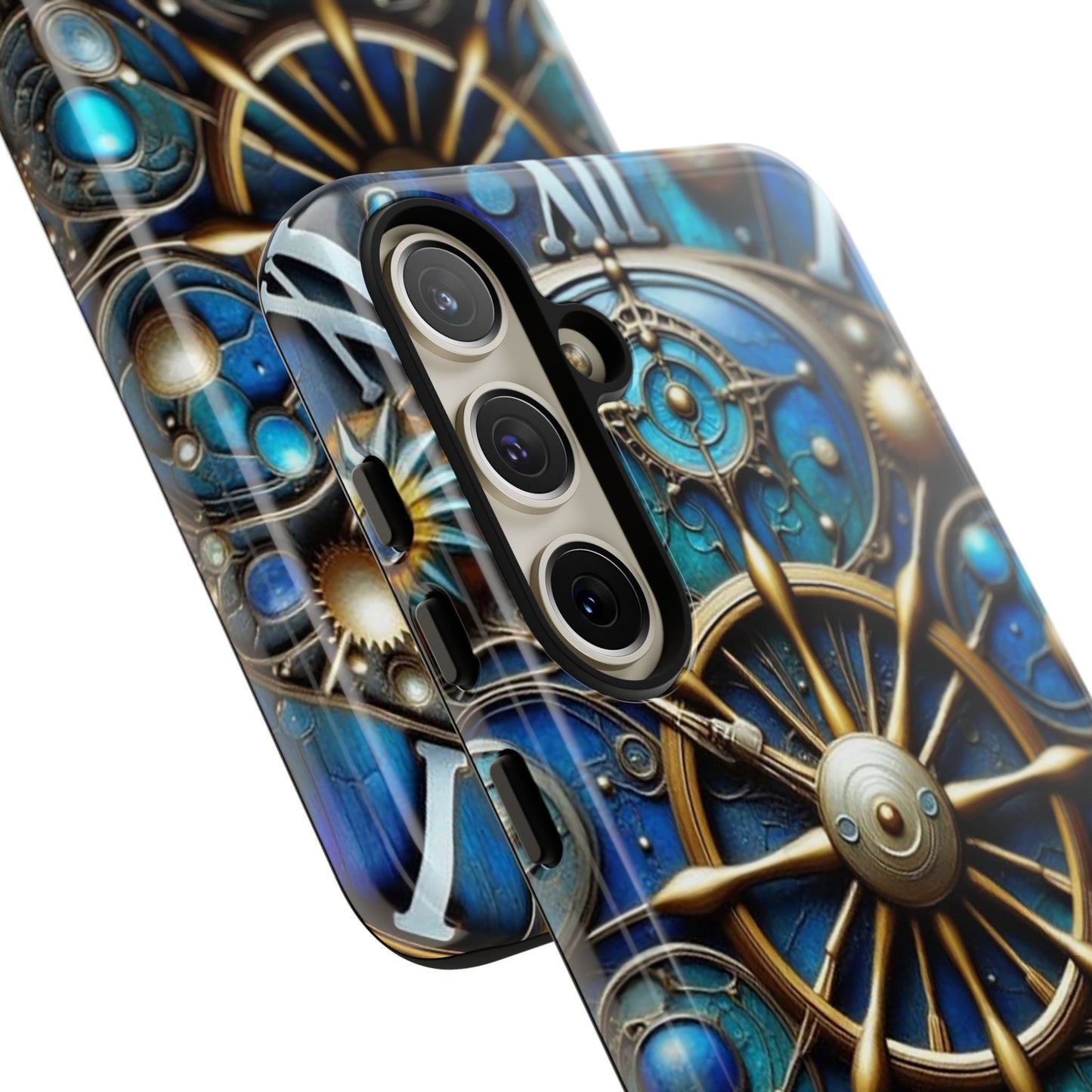 Stylish Phone Cases for Adventurers, Unique Phone Cover, Gift for Friends, Gold and Blue Steampunk Design, Tough Protective Case, Artistic [...]