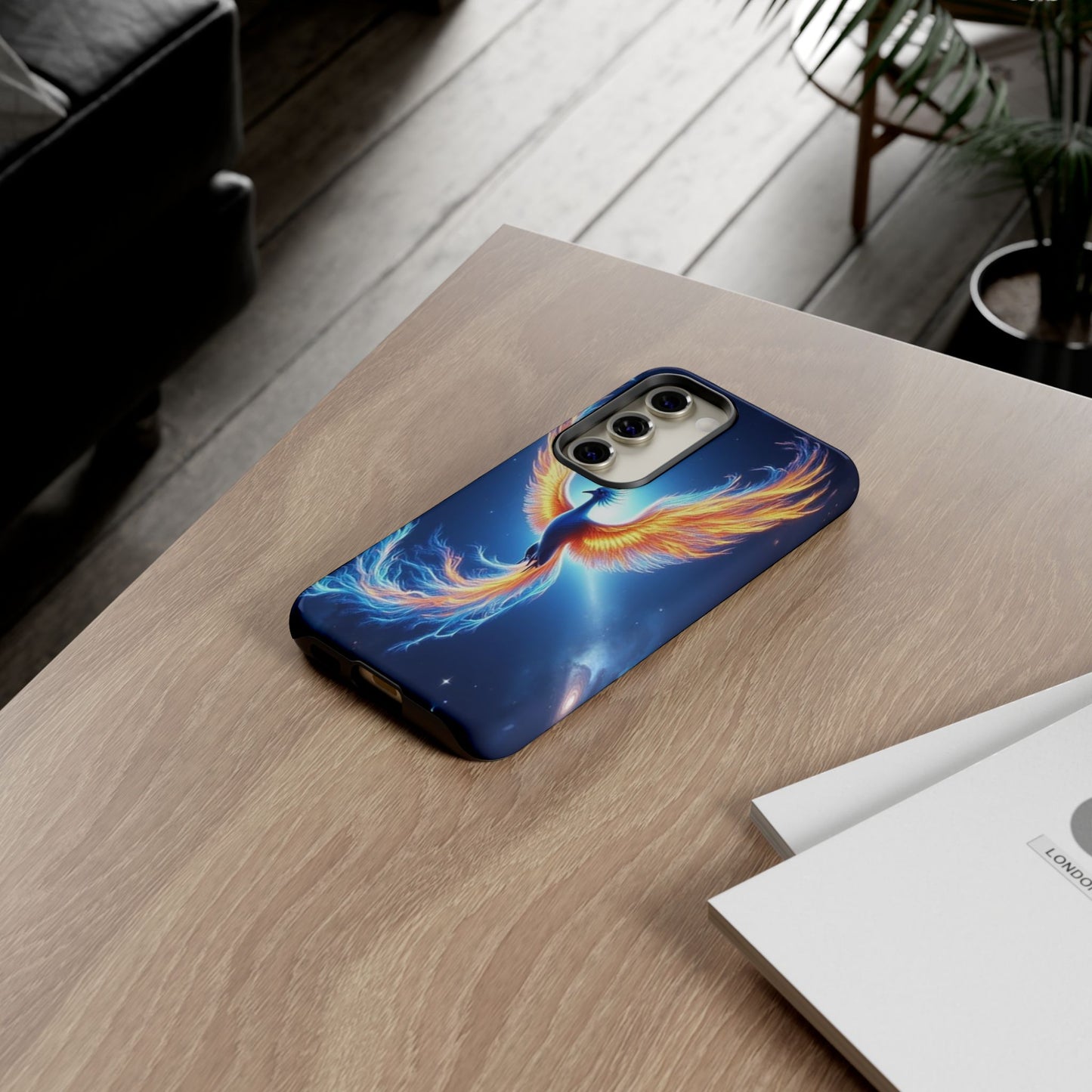 Phoenix Tough Case, Blue Bird Phone Case, Fantasy Designs, Space theme