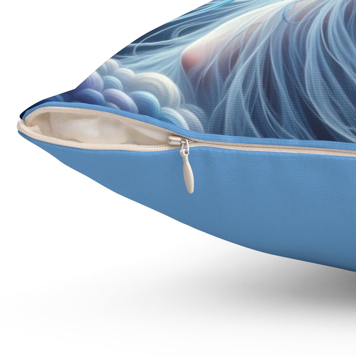 Zodiac Aquarius, Whimsical Fairy Art Pillow, Home Decor Cushion, Fantasy Throw Pillow, Cozy Room Accent, Gift for Fairy Lovers